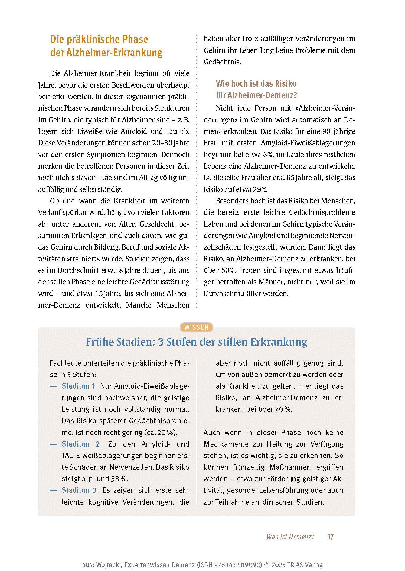 Beispielinhalt (Bild) Expertenwissen: Demenz