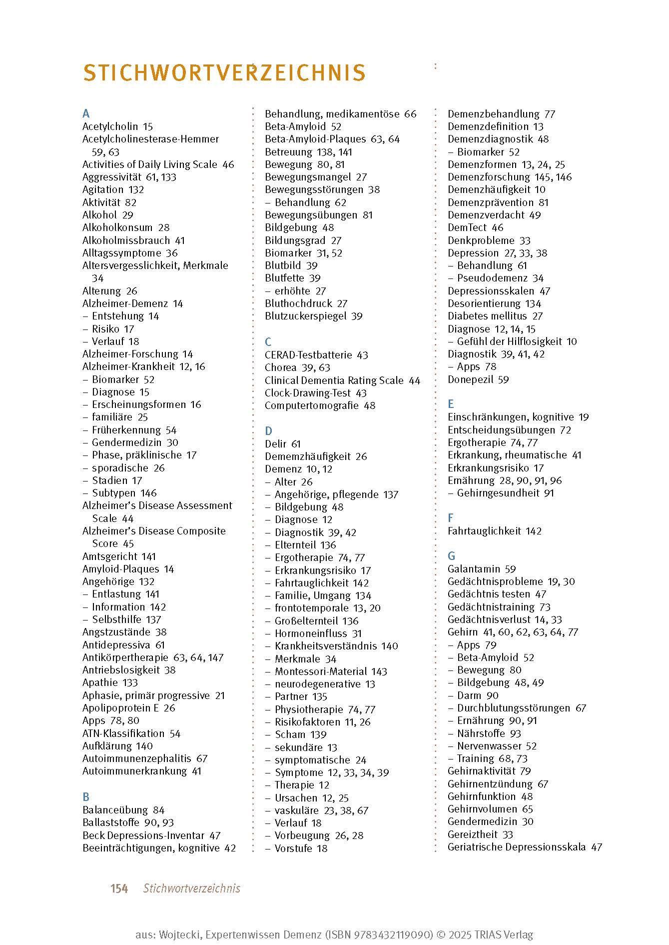 Beispielinhalt (Bild) Expertenwissen: Demenz