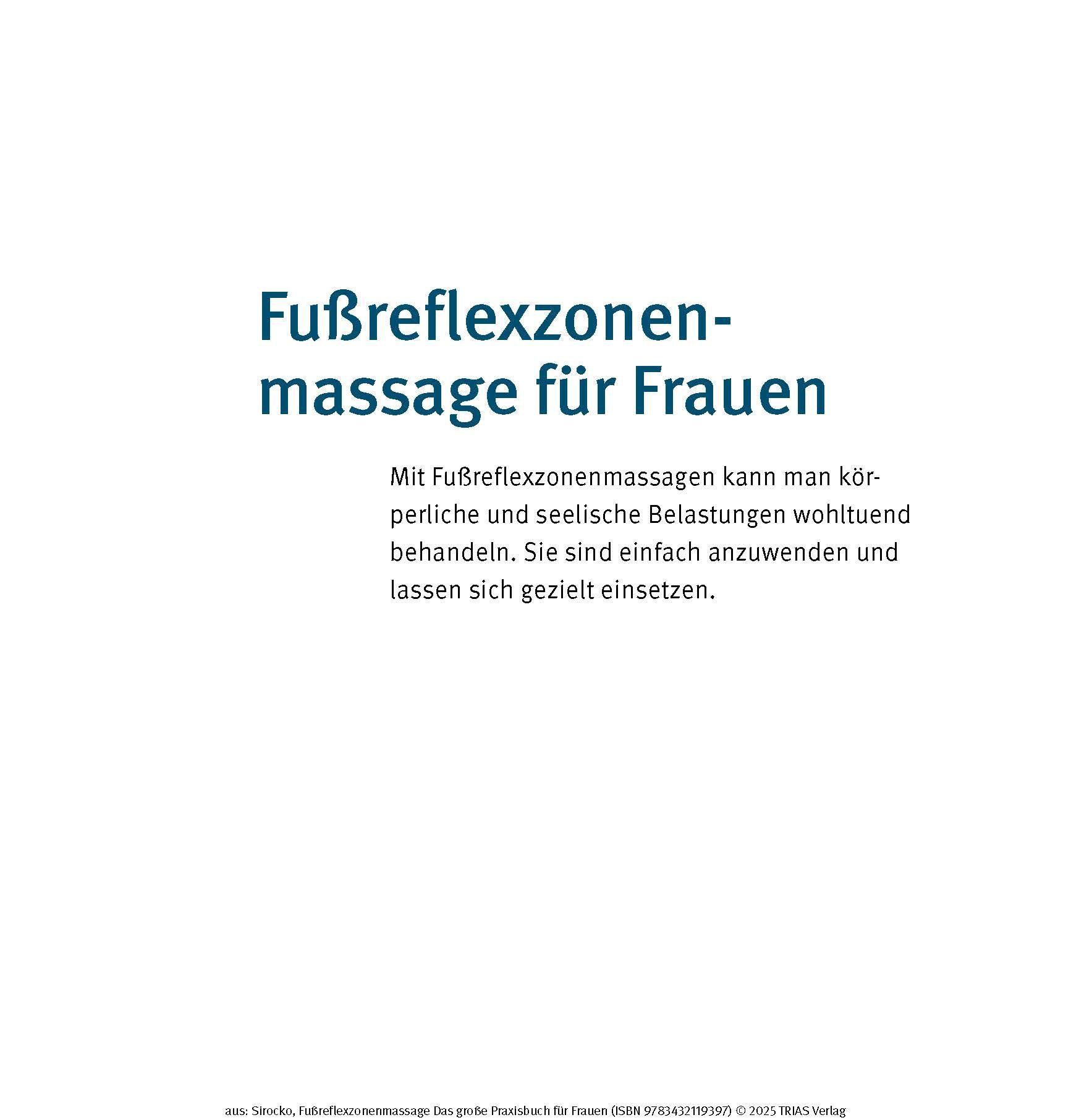 Beispielinhalt (Bild) Fußreflexzonenmassage - Das große Praxisbuch für Frauen