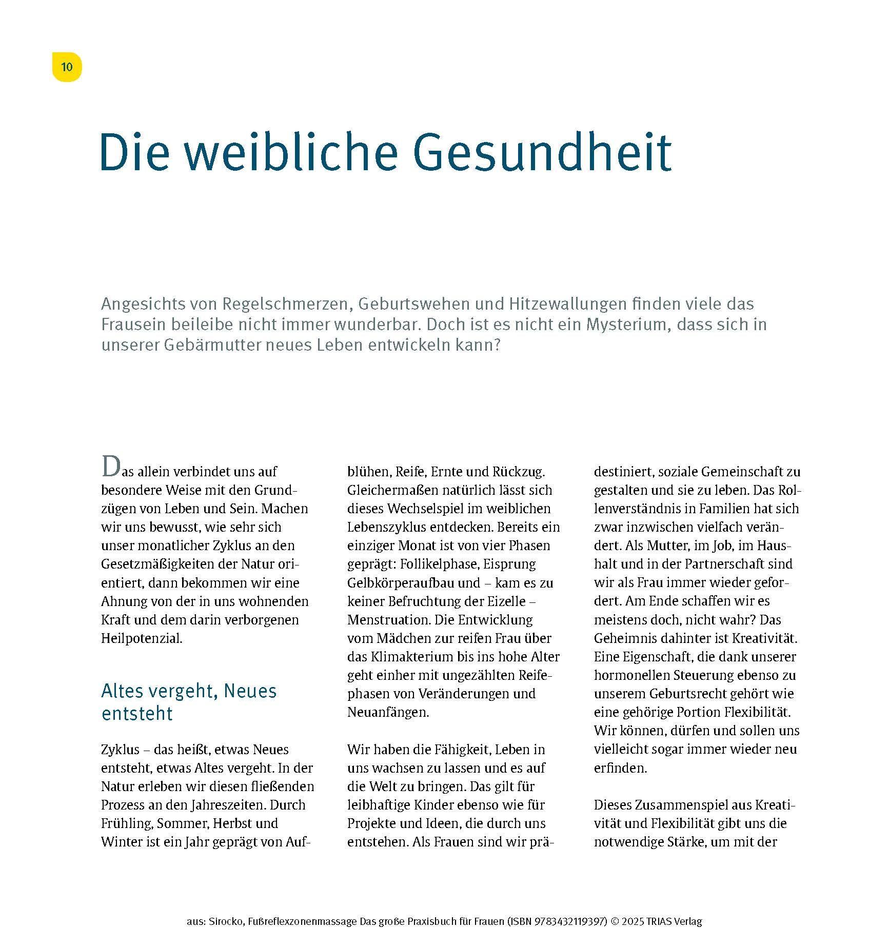 Beispielinhalt (Bild) Fußreflexzonenmassage - Das große Praxisbuch für Frauen