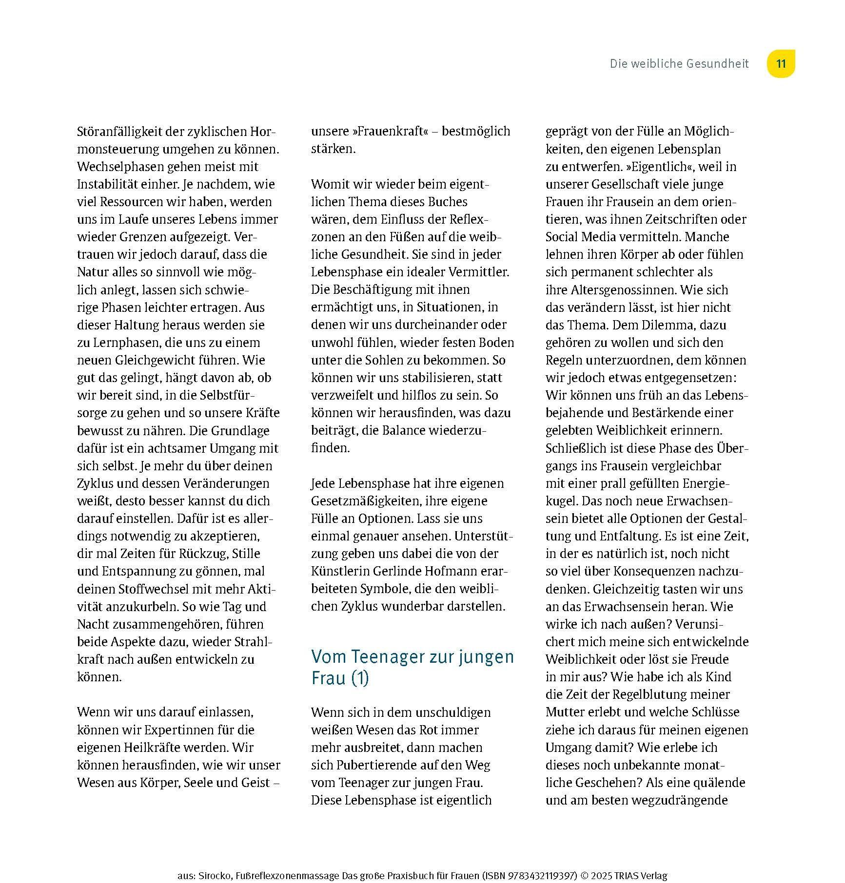 Beispielinhalt (Bild) Fußreflexzonenmassage - Das große Praxisbuch für Frauen