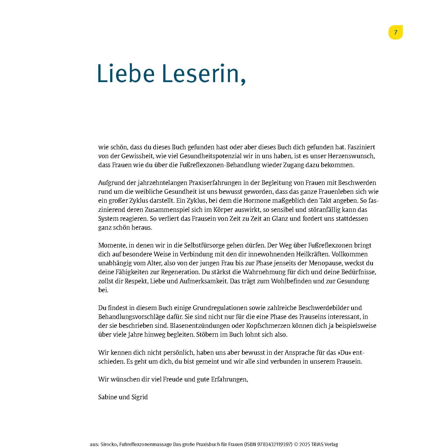 Beispielinhalt (Bild) Fußreflexzonenmassage - Das große Praxisbuch für Frauen