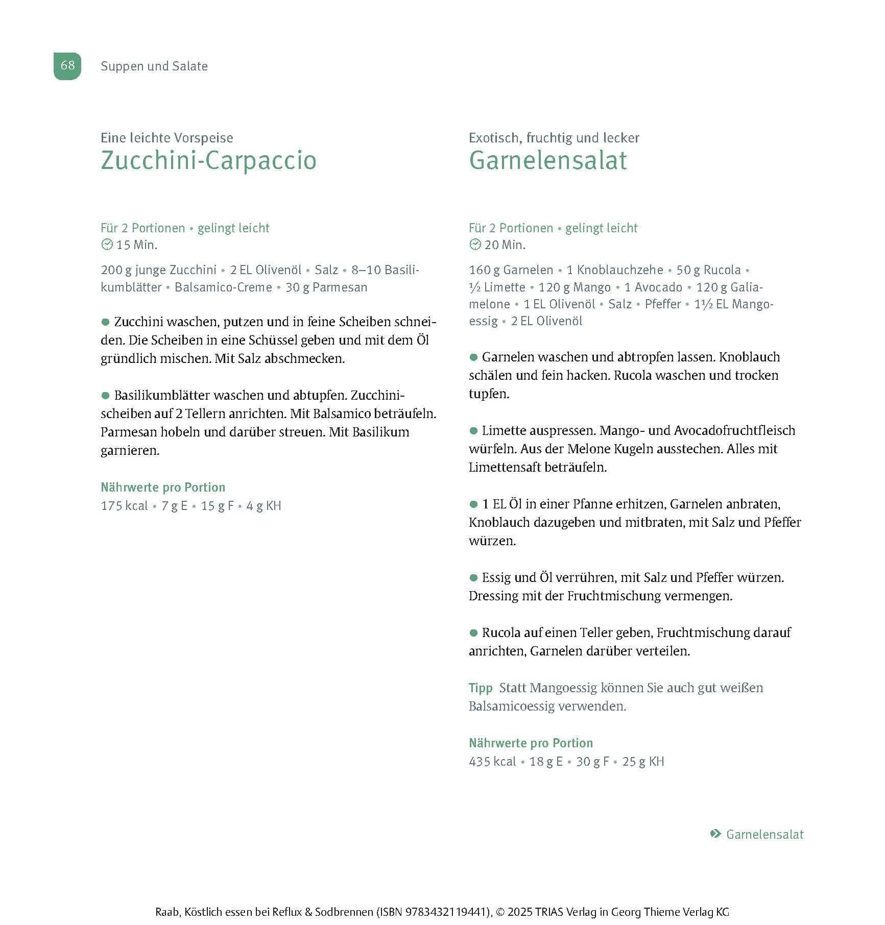 Beispielinhalt (Bild) Köstlich essen Reflux und Sodbrennen