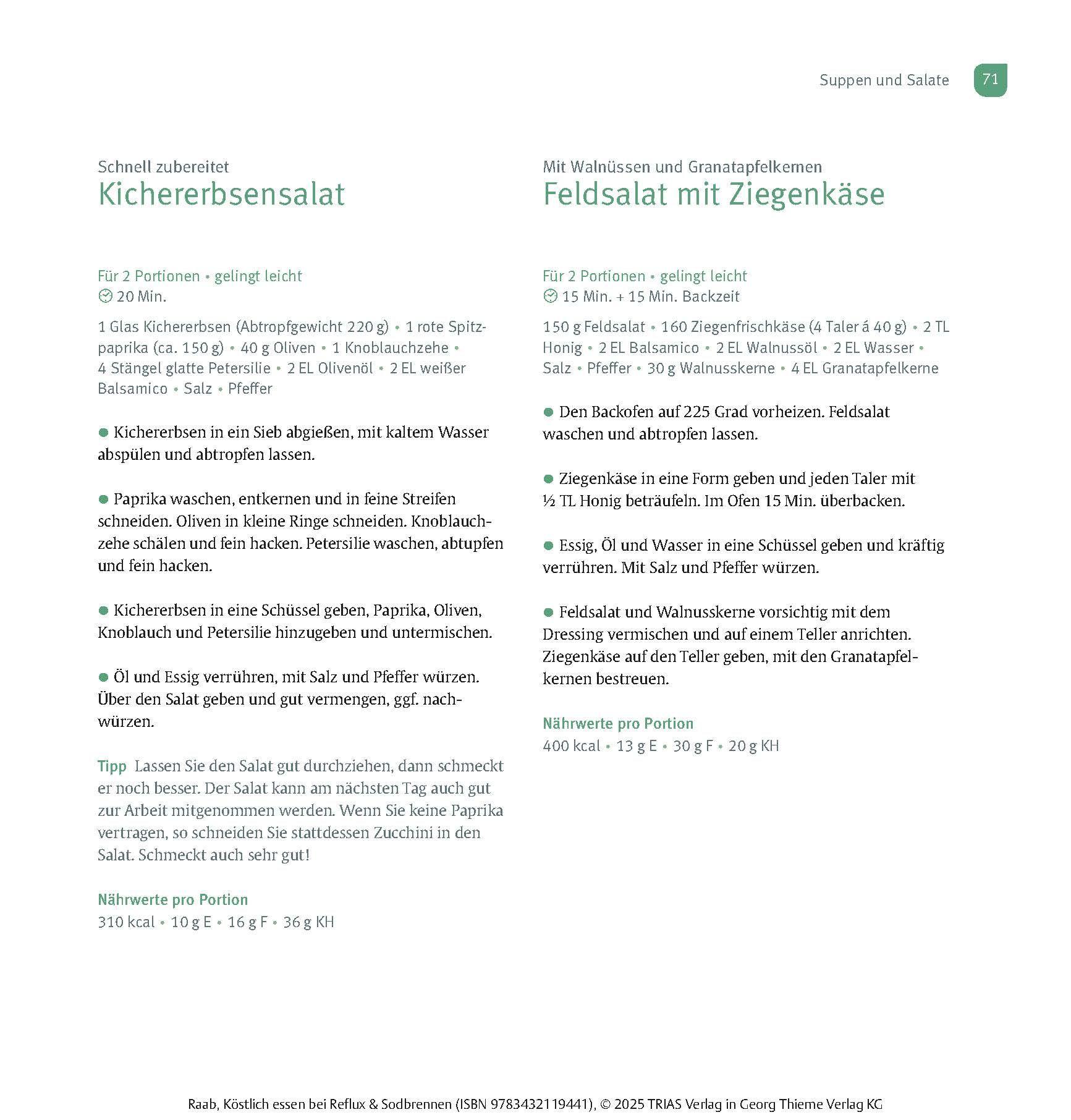 Beispielinhalt (Bild) Köstlich essen Reflux und Sodbrennen