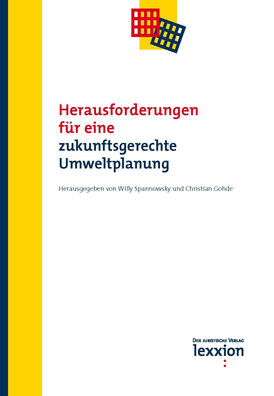 Vorderes Coverbild Herausforderungen für eine zukunftsgerechte Umweltplanung