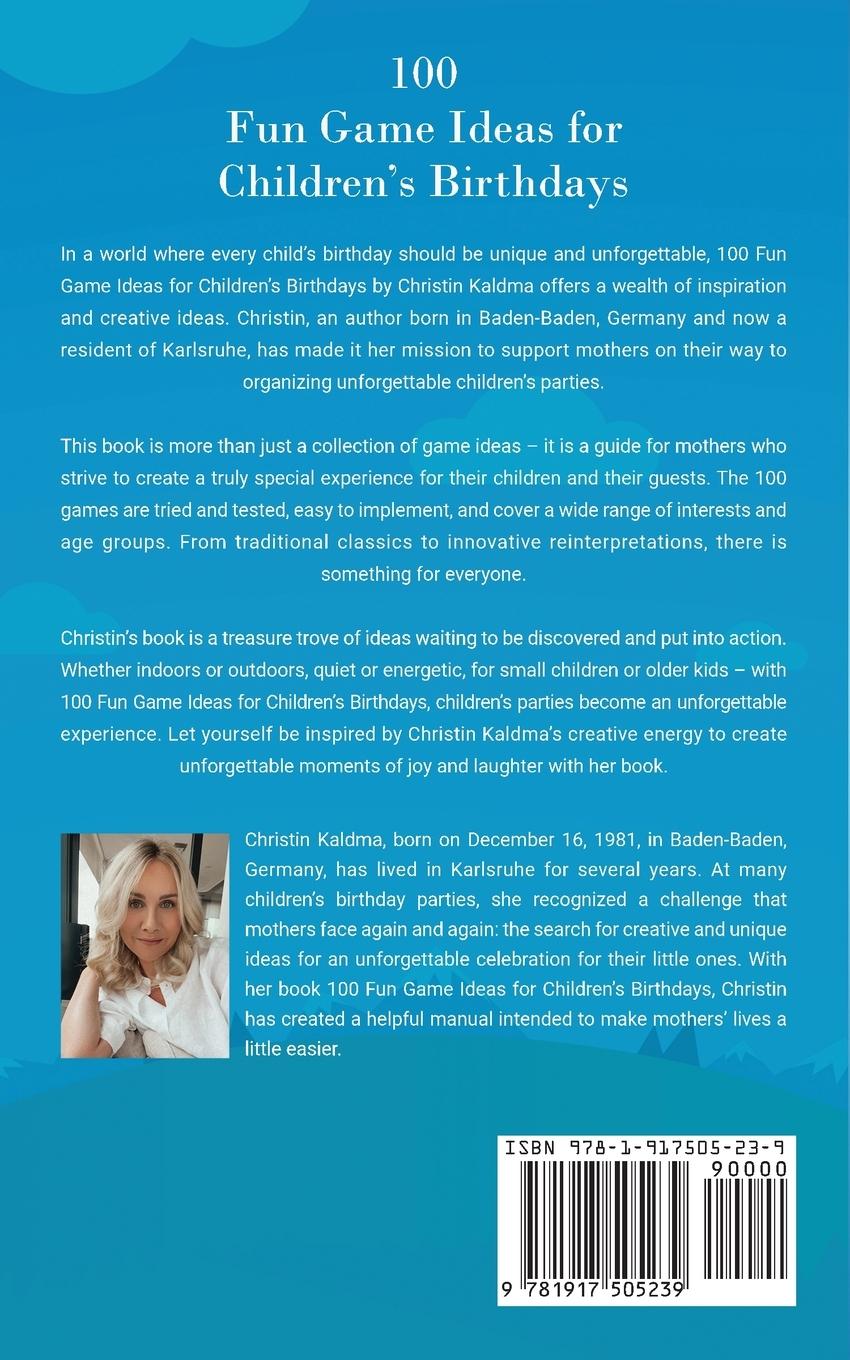 Rückseitencover 100 Fun Game Ideas for Children's Birthdays
