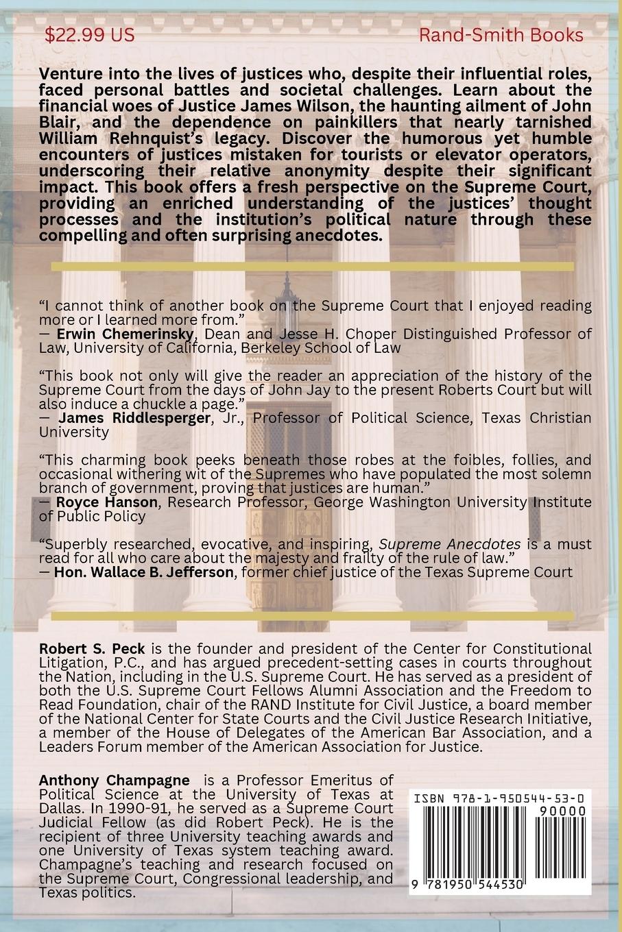 Rückseitencover Supreme Anecdotes