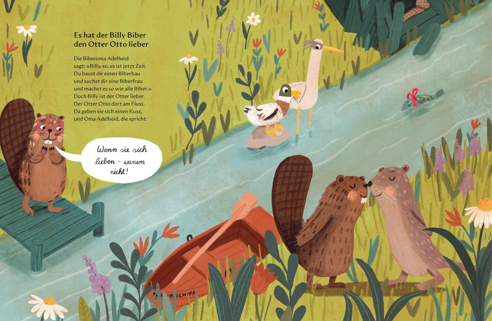 Beispielinhalt (Bild) Der Biber mag den Otter lieber