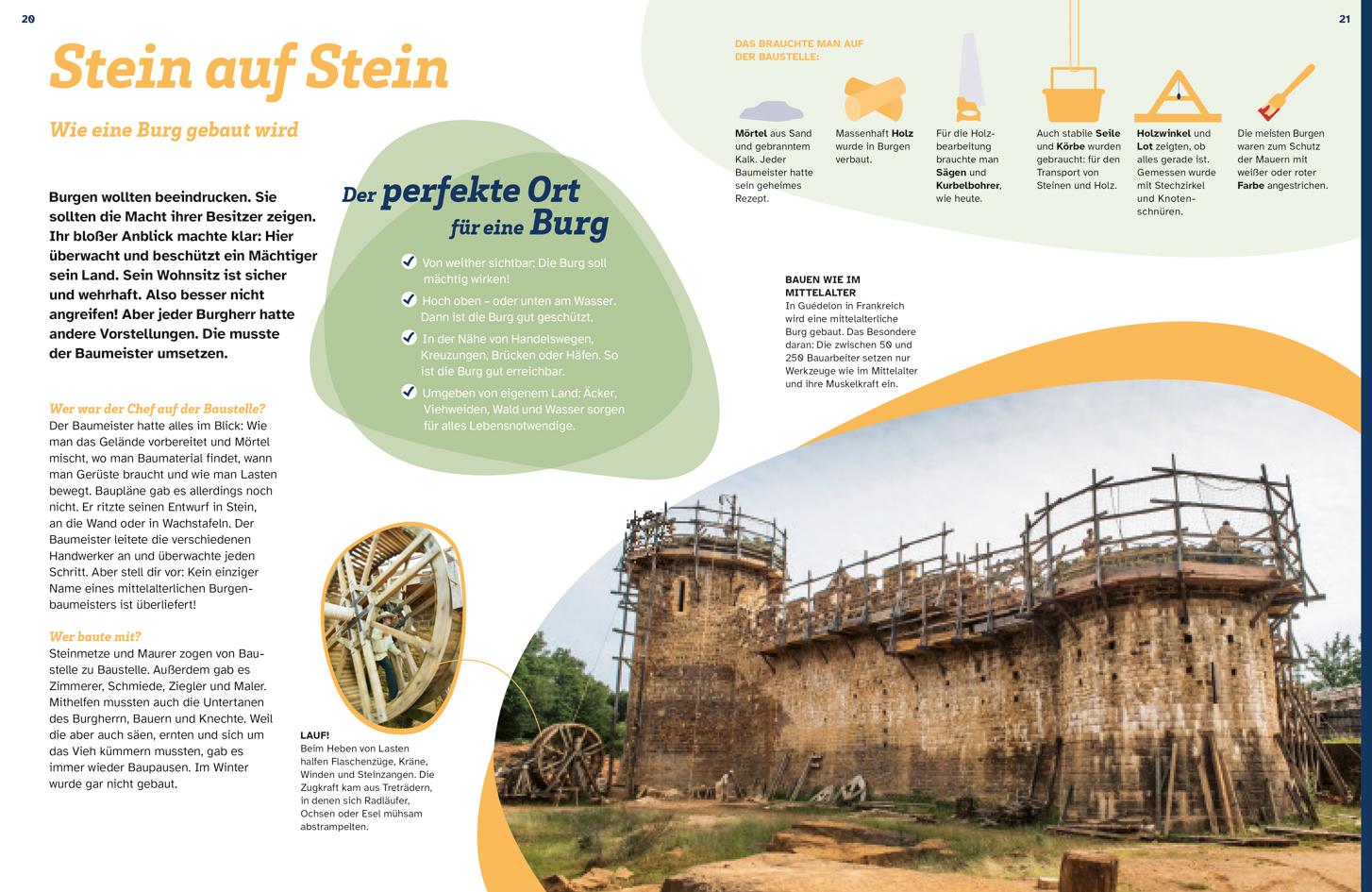 Beispielinhalt (Bild) WAS IST WAS Ritter und Burgen. Ab ins Mittelalter!