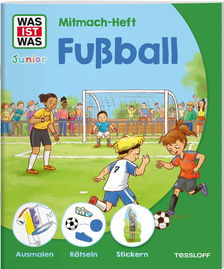 Vorderes Coverbild WAS IST WAS Junior Mitmach-Heft Fußball