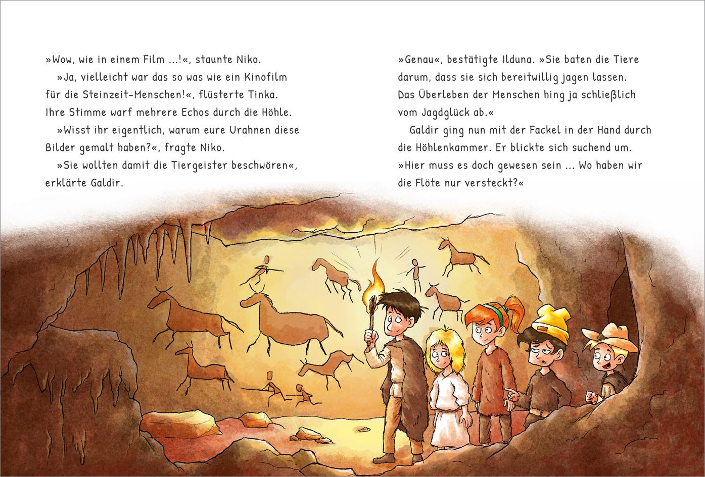 Beispielinhalt (Bild) Die ZeitBande. Band 4. Im Tal der Mammuts