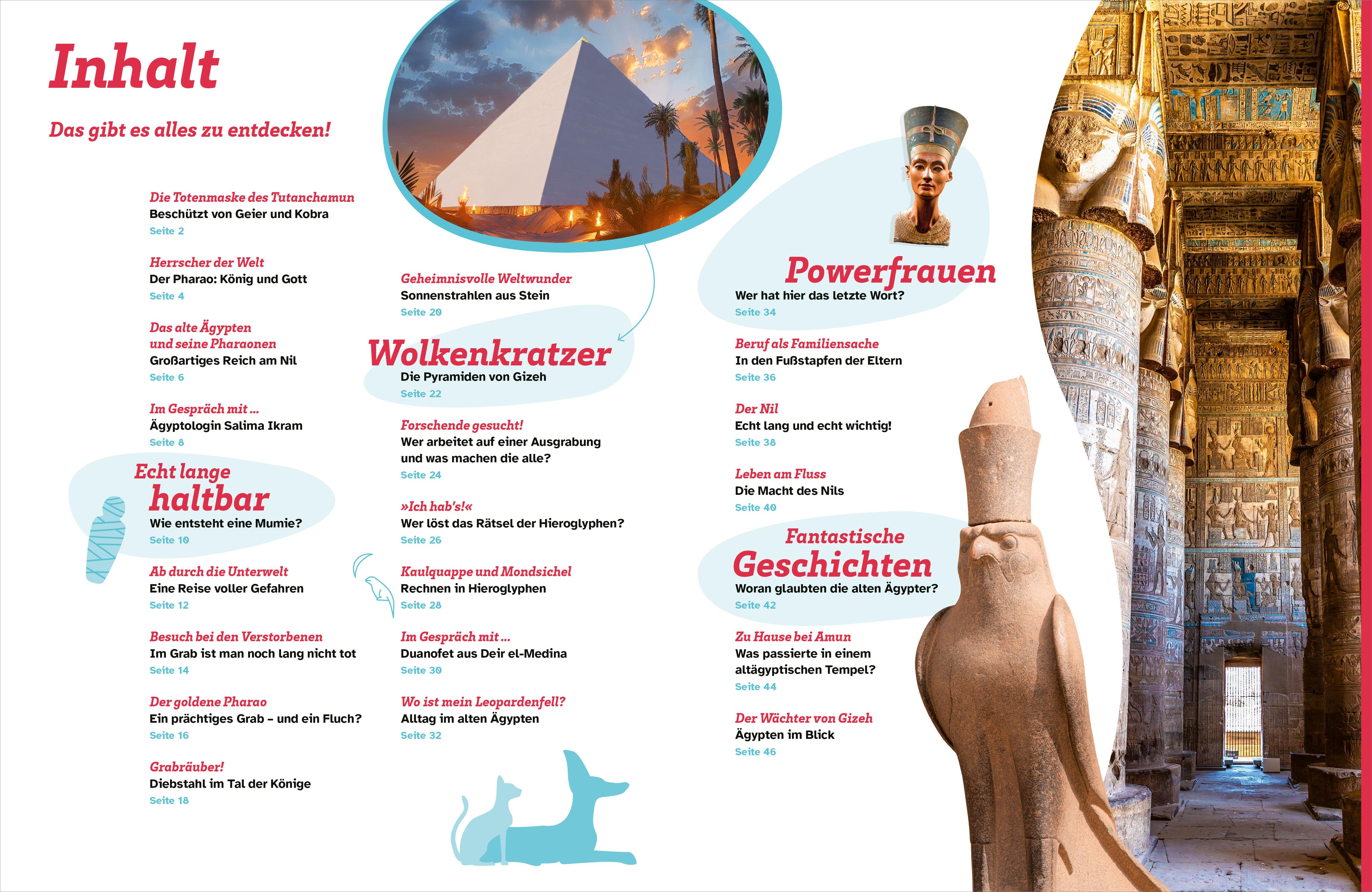 Beispielinhalt (Bild) WAS IST WAS Das alte Ägypten. Mumien, Gottheiten, Pyramiden