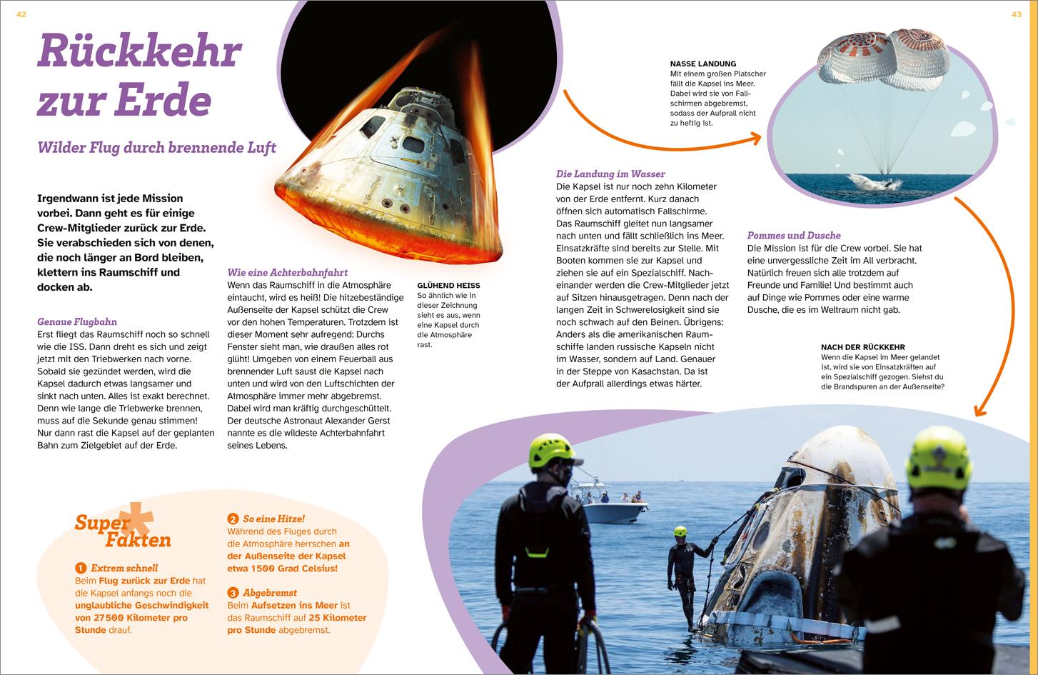 Beispielinhalt (Bild) WAS IST WAS Astronautinnen und Astronauten. Flieg mit ins All!