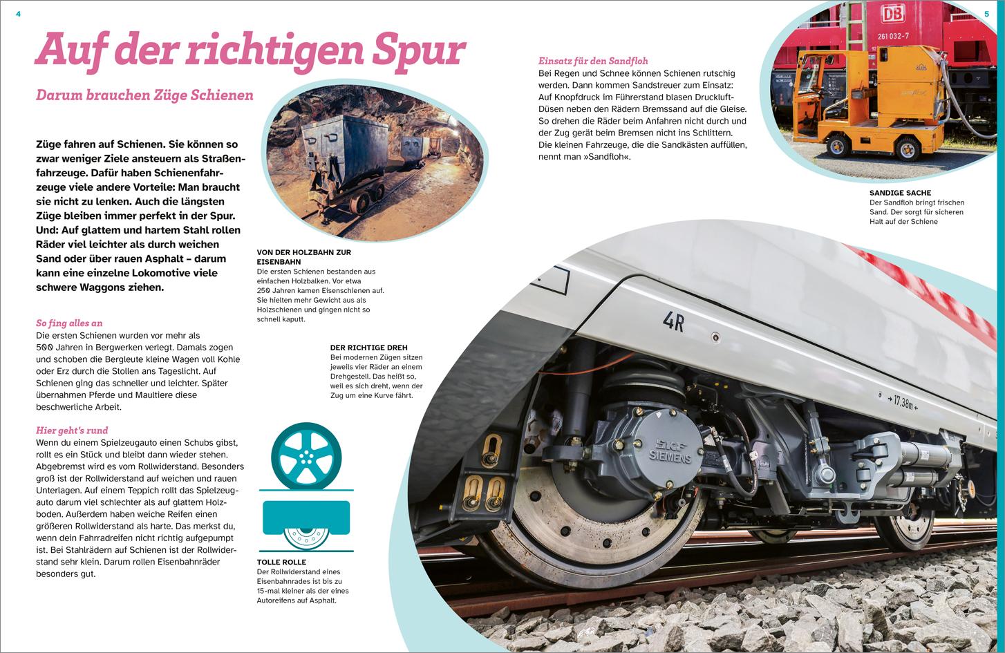 Beispielinhalt (Bild) WAS IST WAS Züge. Einsteigen, bitte!