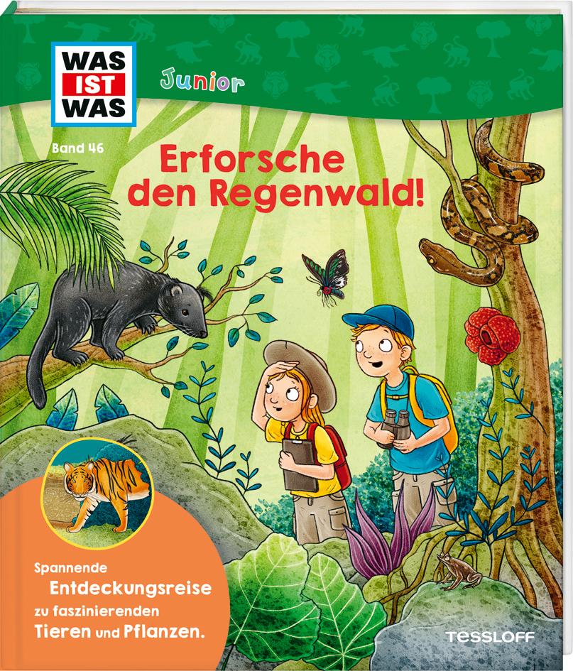 Vorderes Coverbild WAS IST WAS Junior Band 46 Erforsche den Regenwald!