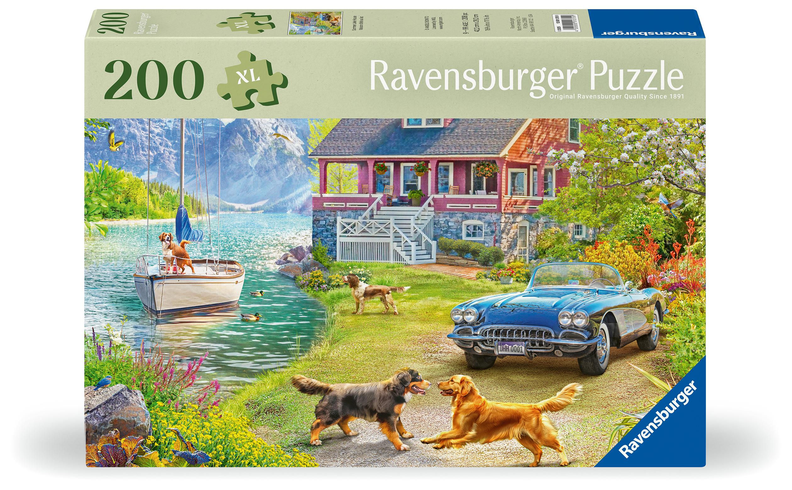 Vorderes Coverbild Feel Well & Puzzle - Sommerhaus am See - Erwachsenenpuzzle mit 200 XL-Teilen und extra Bildvorlage