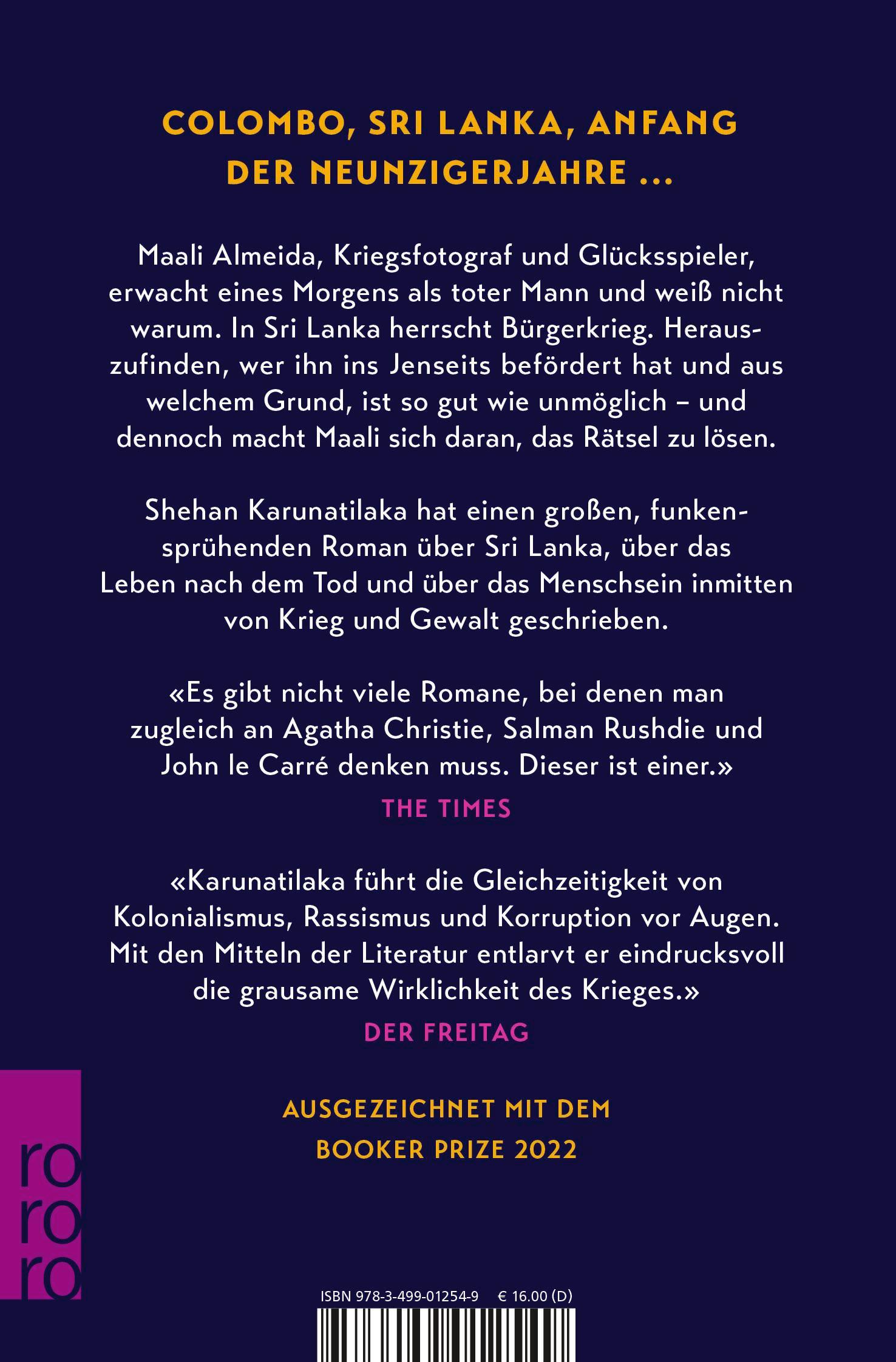 Rückseitencover Die sieben Monde des Maali Almeida