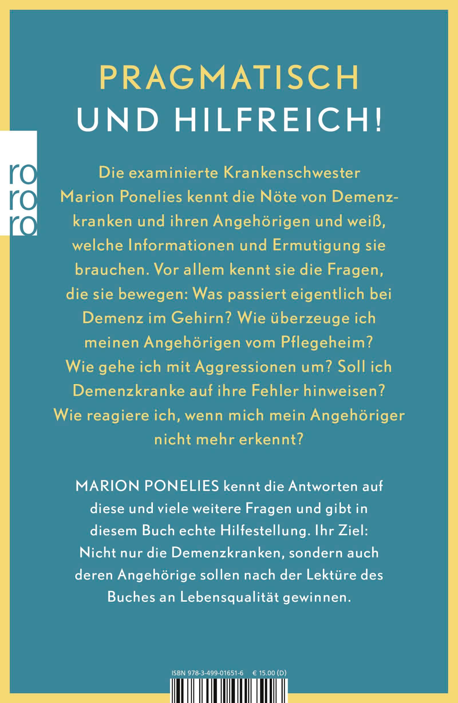 Rückseitencover Demenz verstehen und mutig begegnen