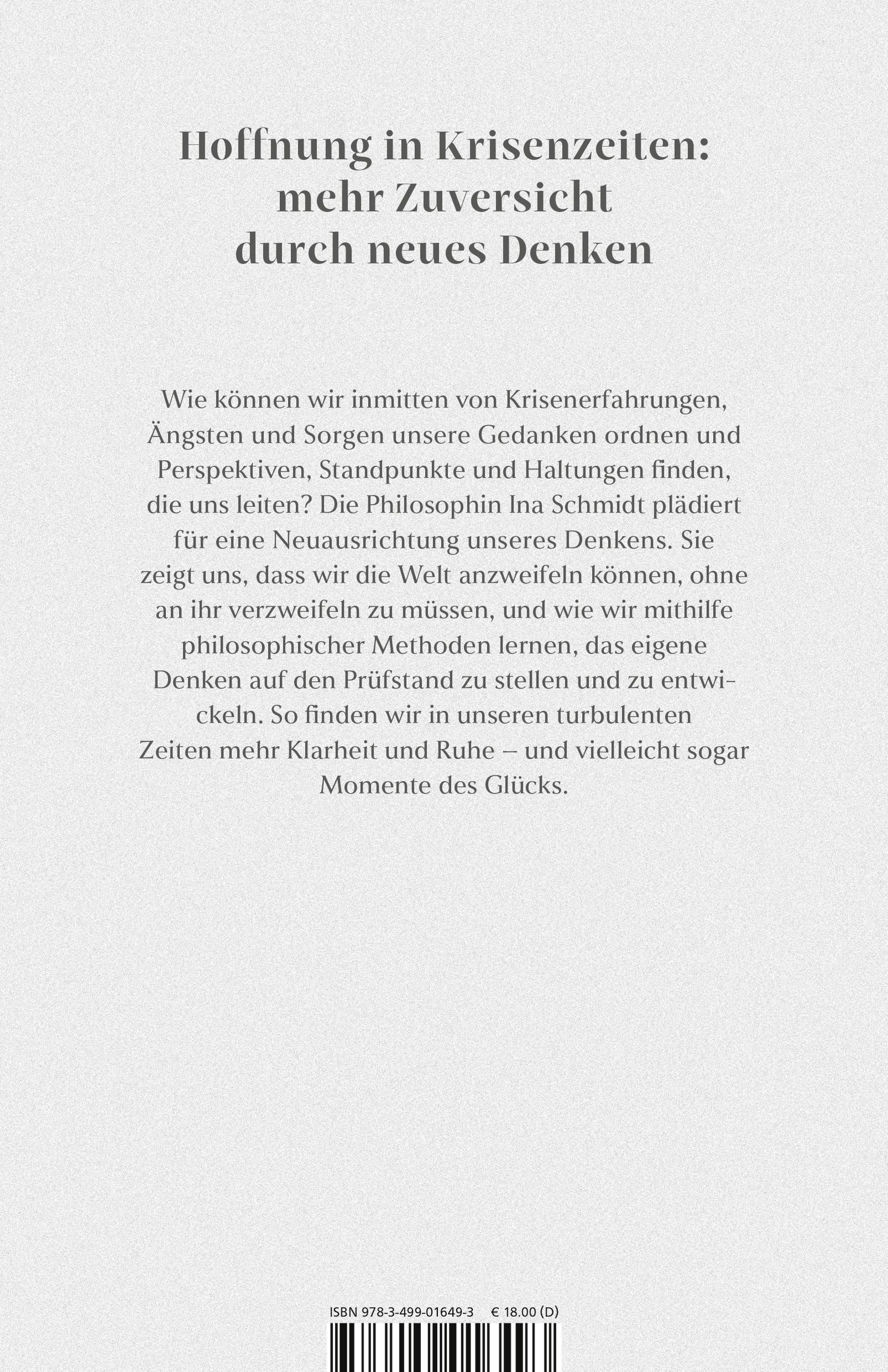 Rückseitencover Wofür es sich zu denken lohnt