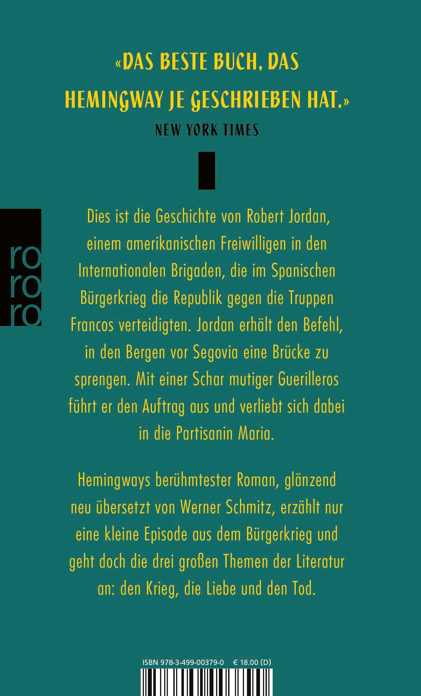 Rückseitencover Wem die Stunde schlägt