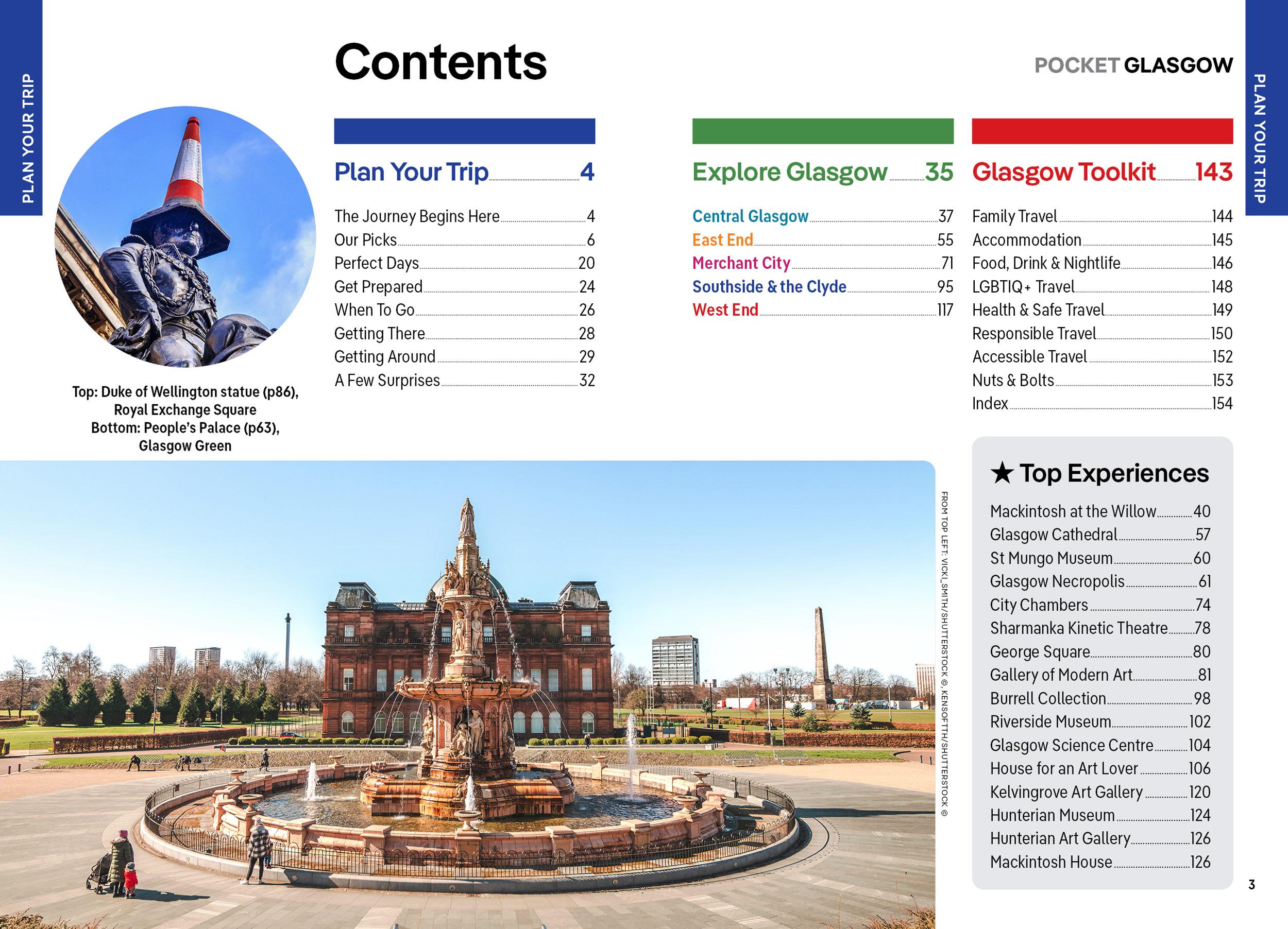 Beispielinhalt (Bild) Lonely Planet Pocket Glasgow