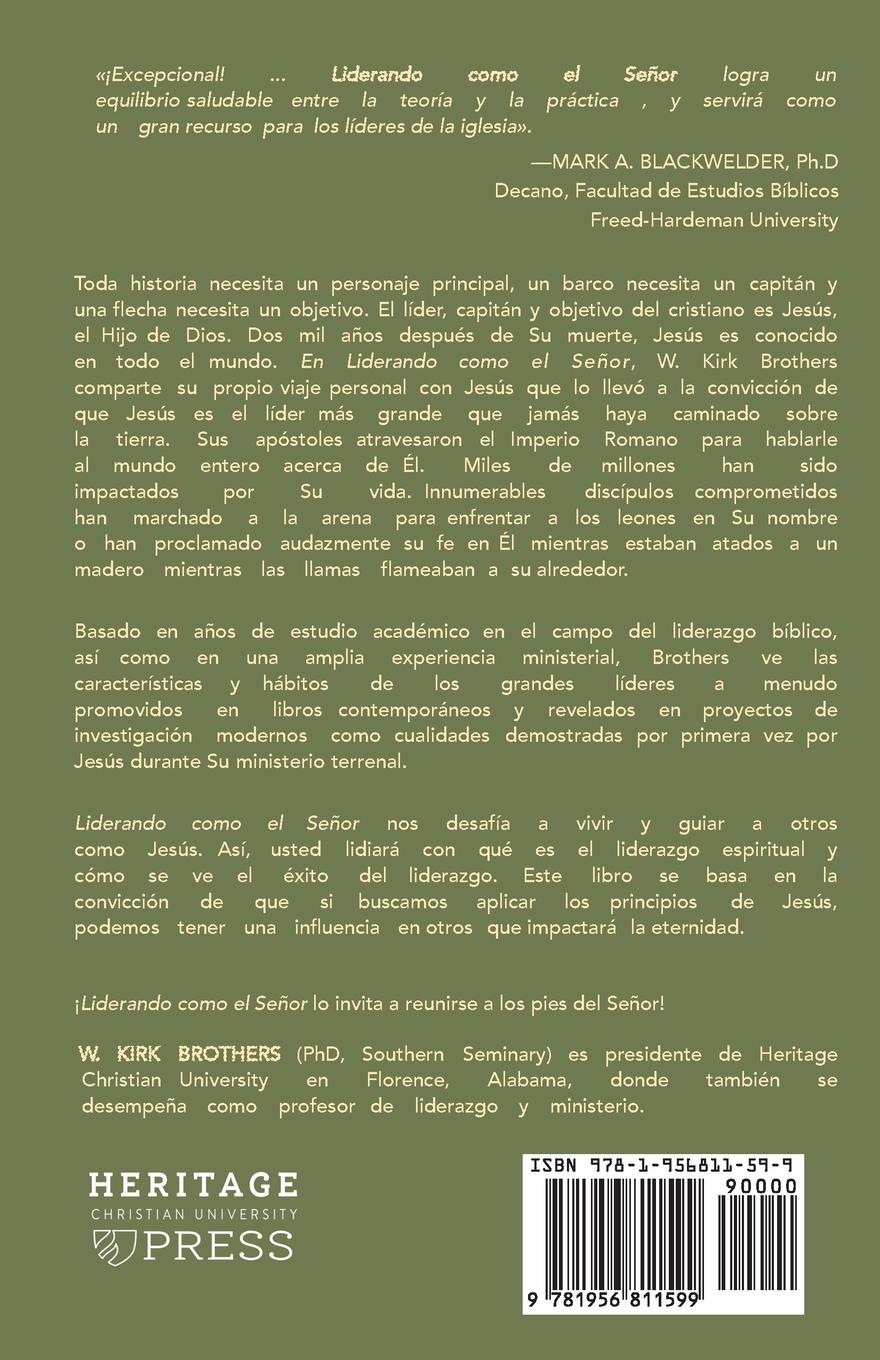 Rückseitencover Liderando Como Jesús