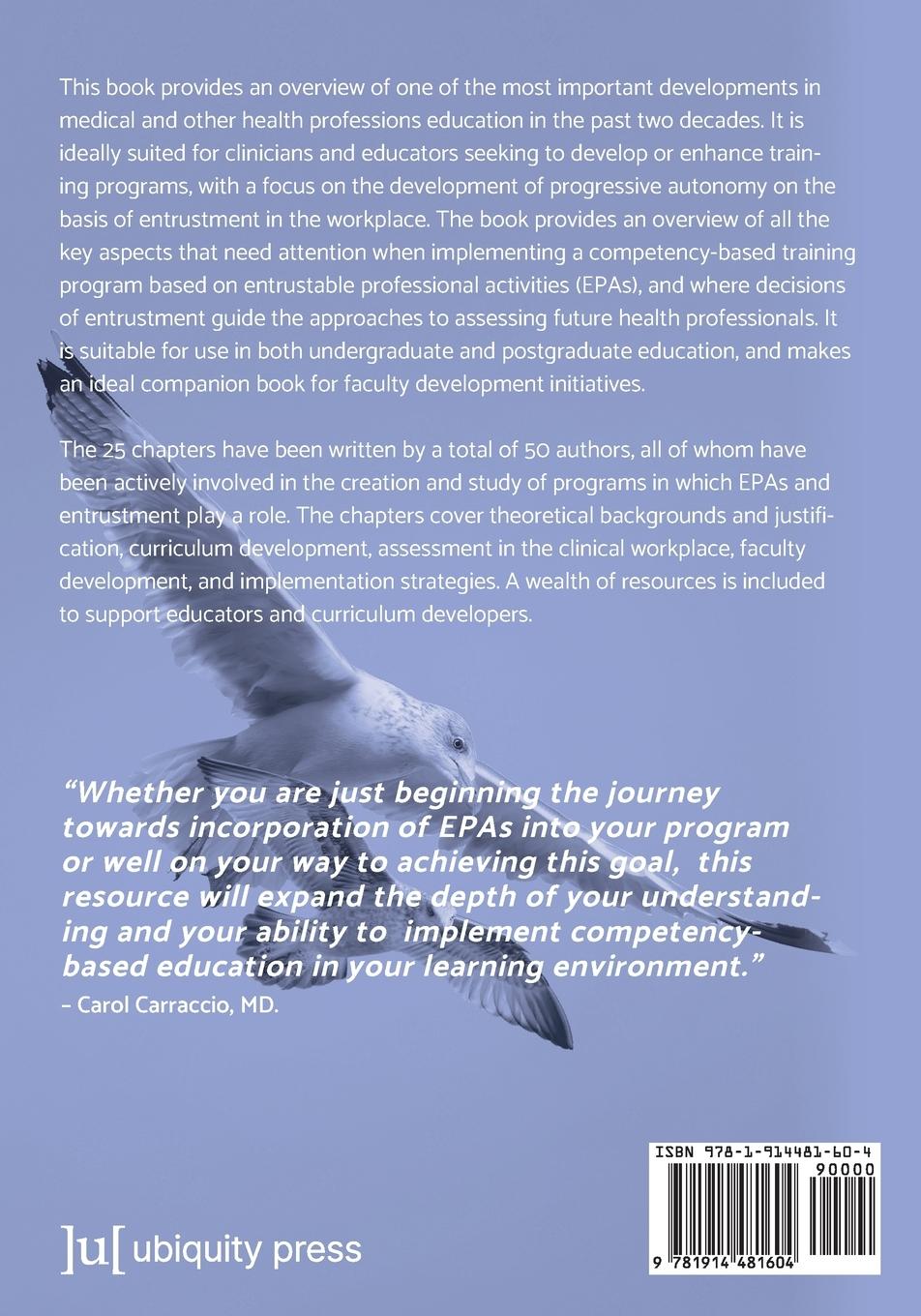 Rückseitencover Entrustable Professional Activities and Entrustment Decision-Making in Health Professions Education