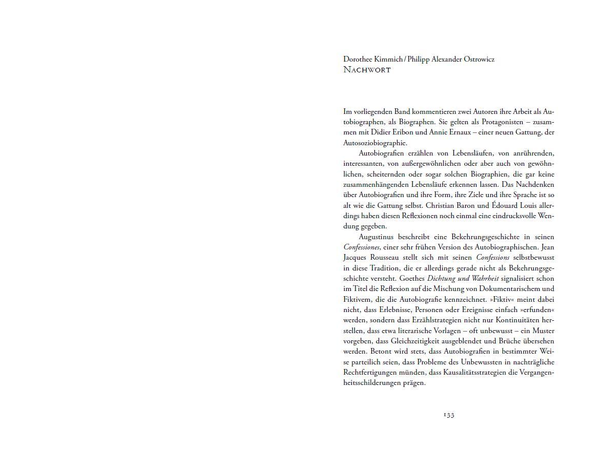 Beispielinhalt (Bild) Um sein Leben schreiben - Texte zu Herkunft und Zukunft