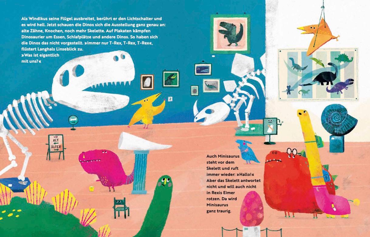 Beispielinhalt (Bild) Was macht ein Dino im Museum?