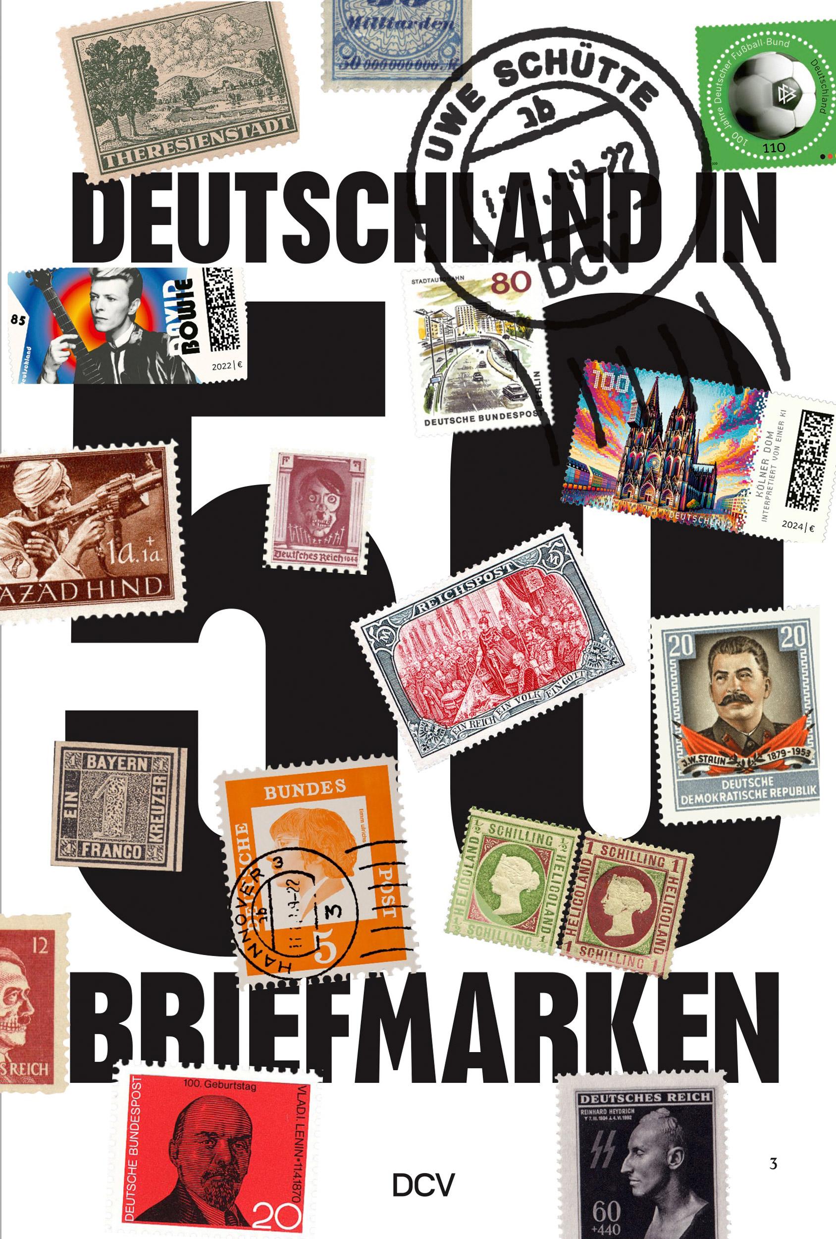 Vorderes Coverbild Deutschland in 50 Briefmarken
