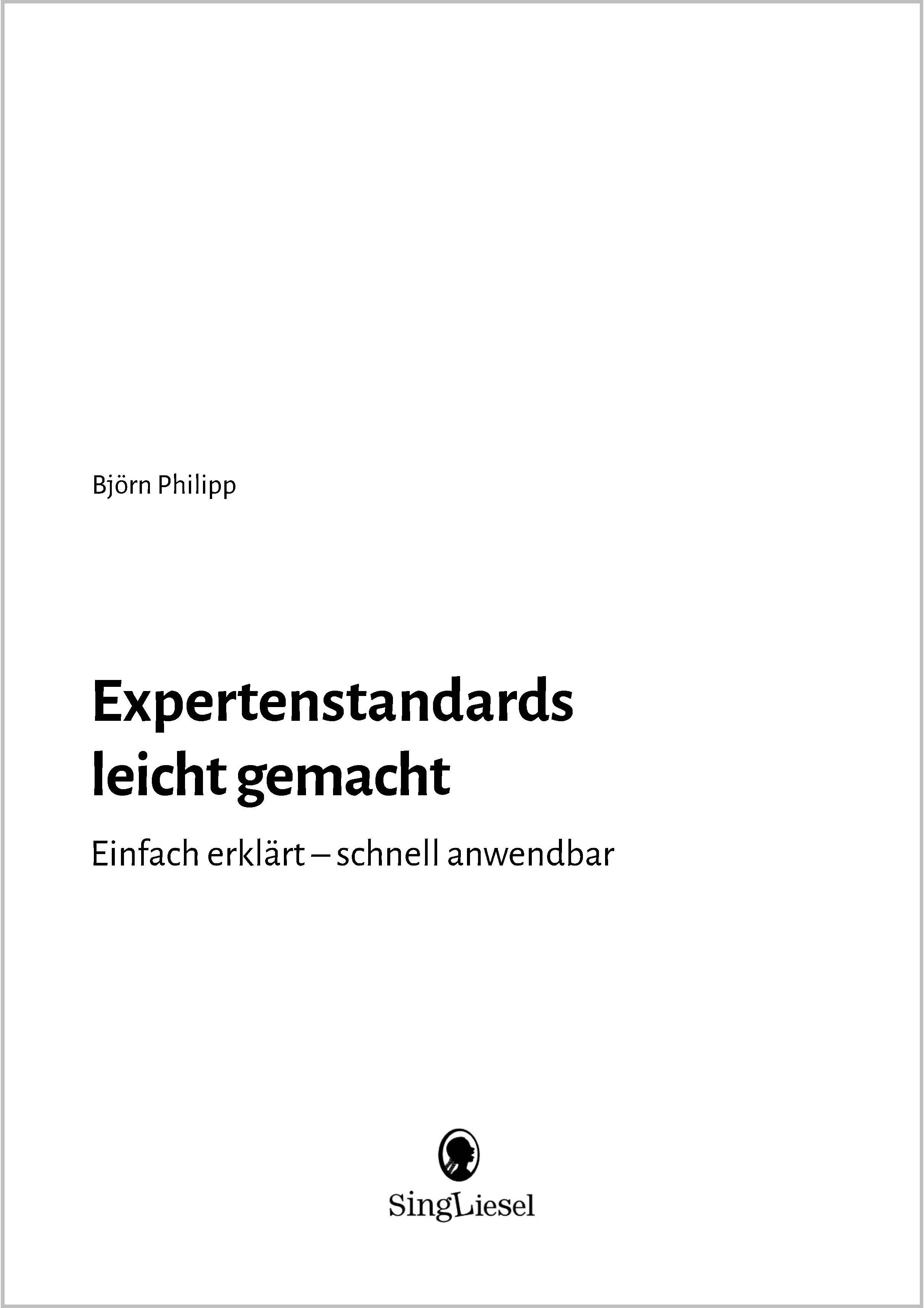 Beispielinhalt (Bild) Expertenstandards leicht gemacht