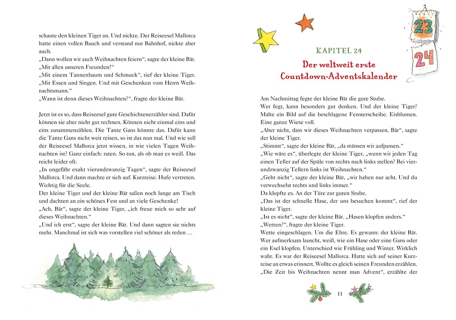 Beispielinhalt (Bild) Nach einer Figurenwelt von Janosch. Tiger und Bär, es weihnachtet sehr!