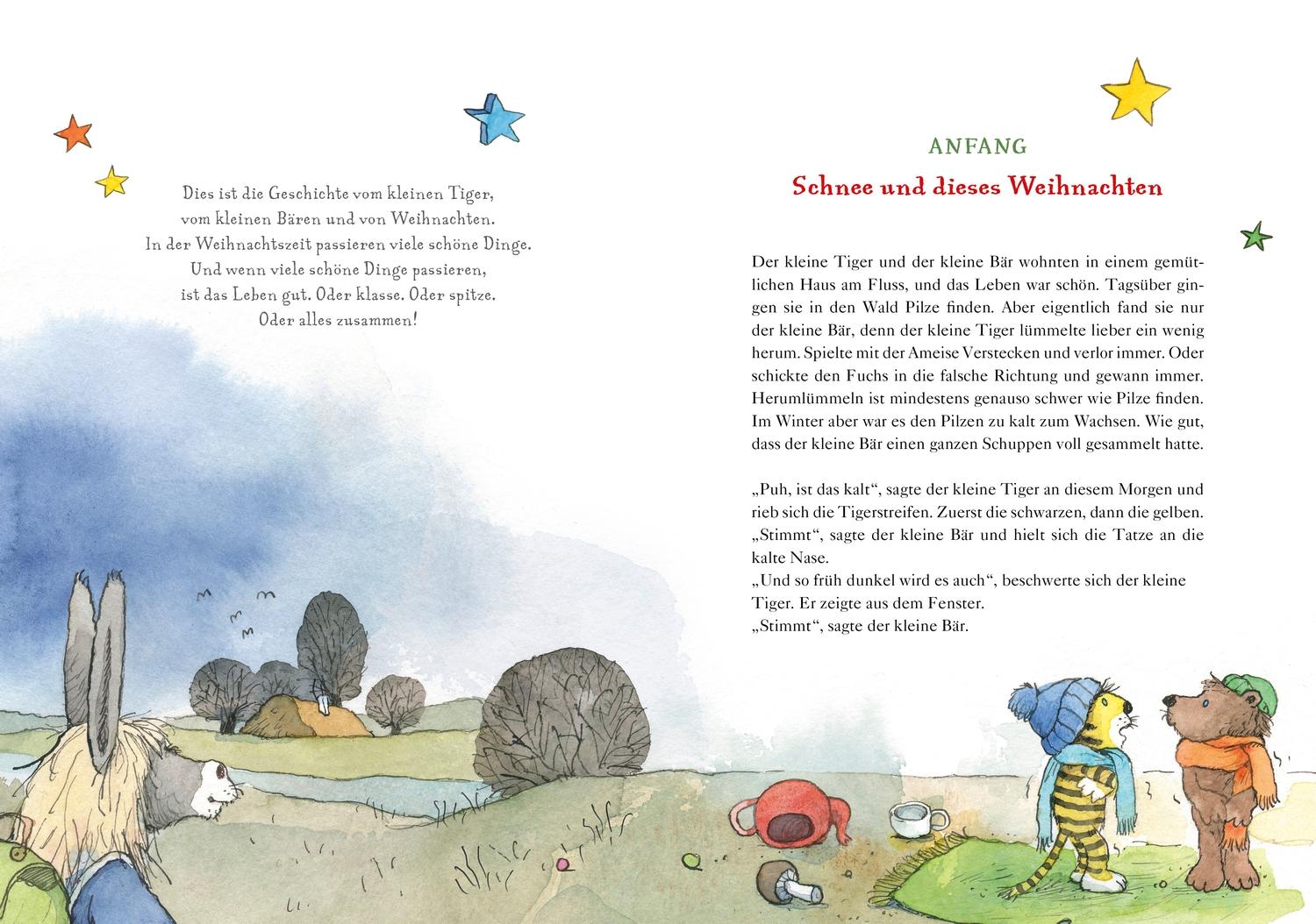 Beispielinhalt (Bild) Nach einer Figurenwelt von Janosch. Tiger und Bär, es weihnachtet sehr!