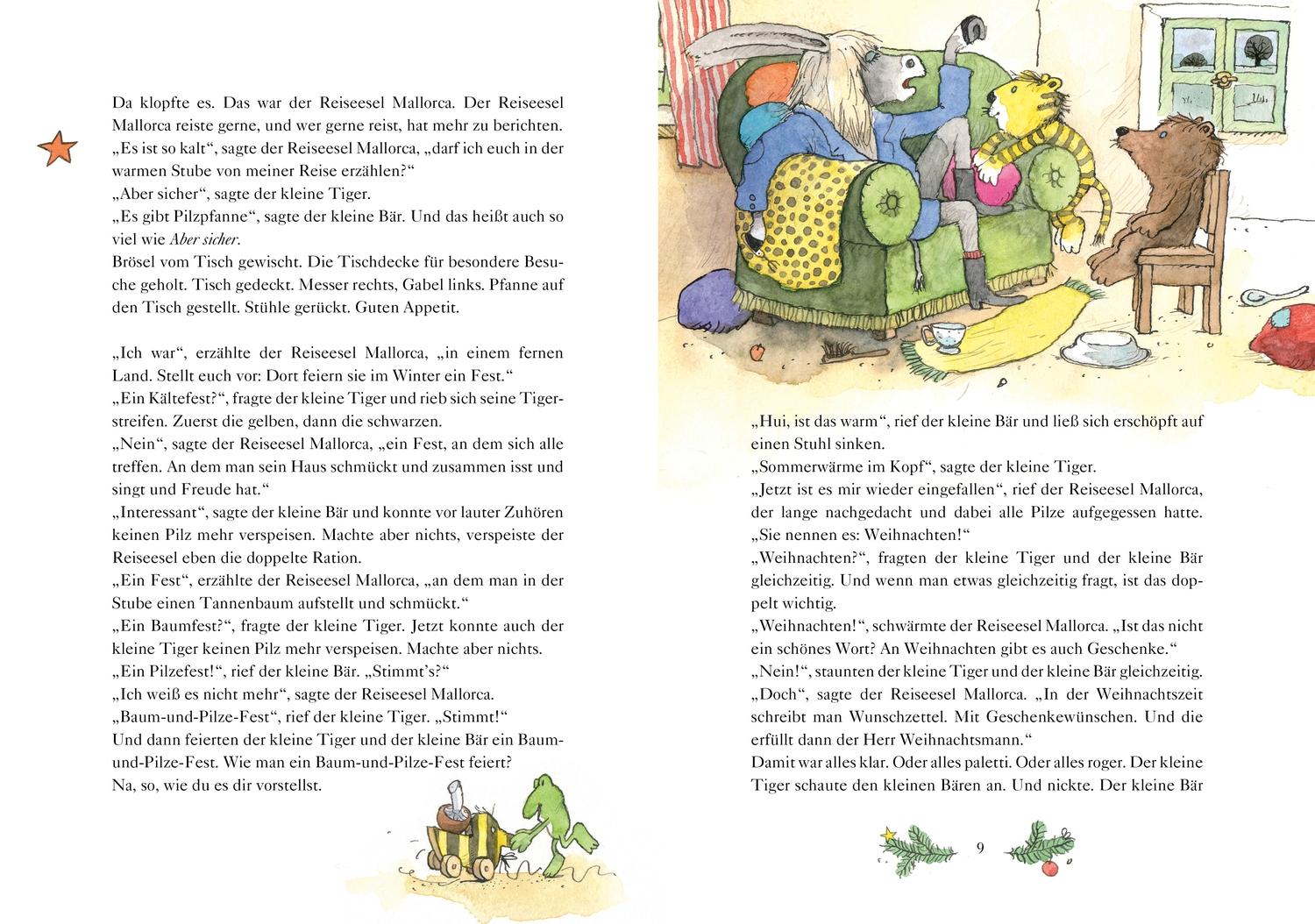 Beispielinhalt (Bild) Nach einer Figurenwelt von Janosch. Tiger und Bär, es weihnachtet sehr!