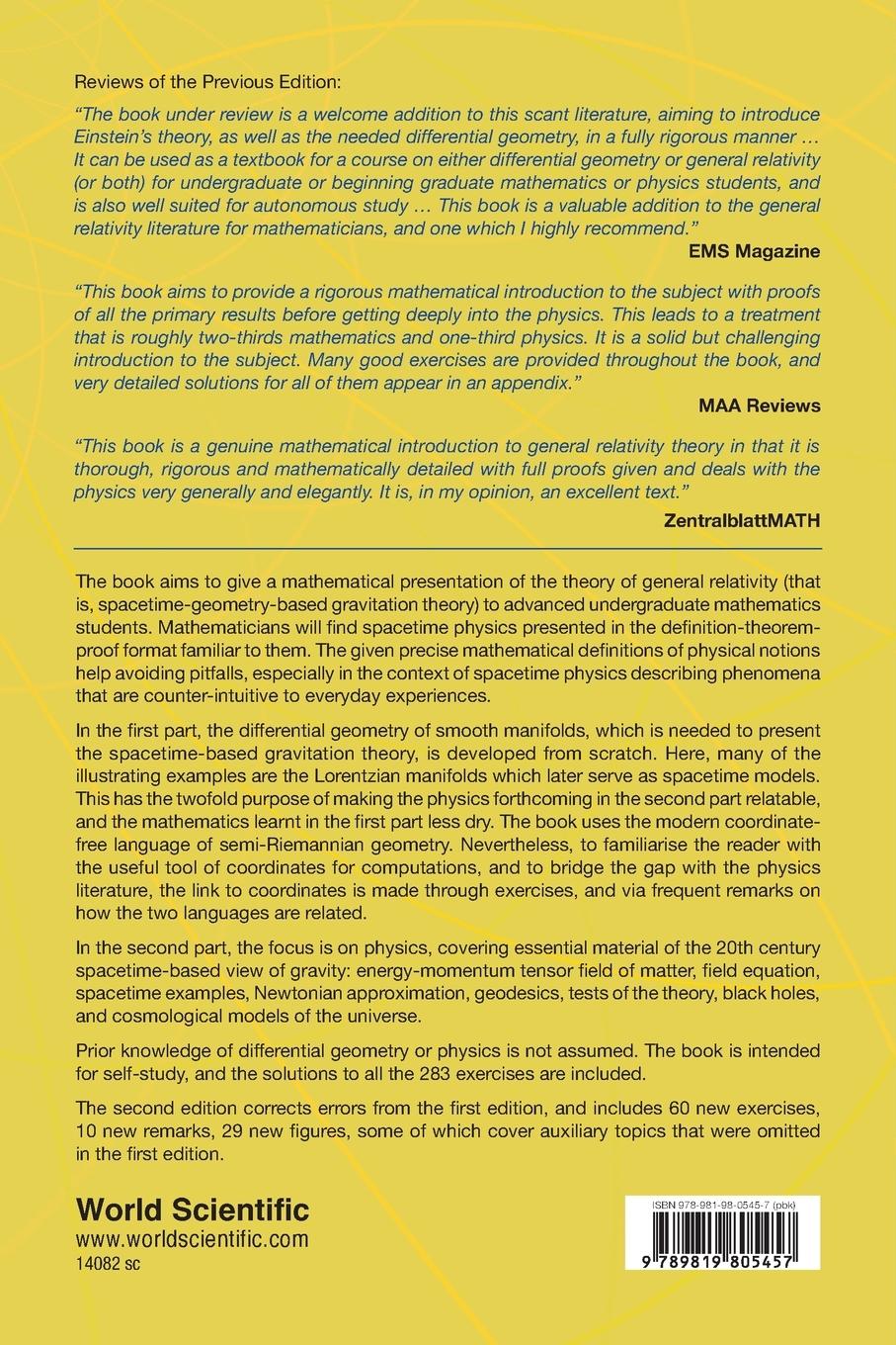 Rückseitencover MATH INTRO GEN RELATIV (2ND ED)