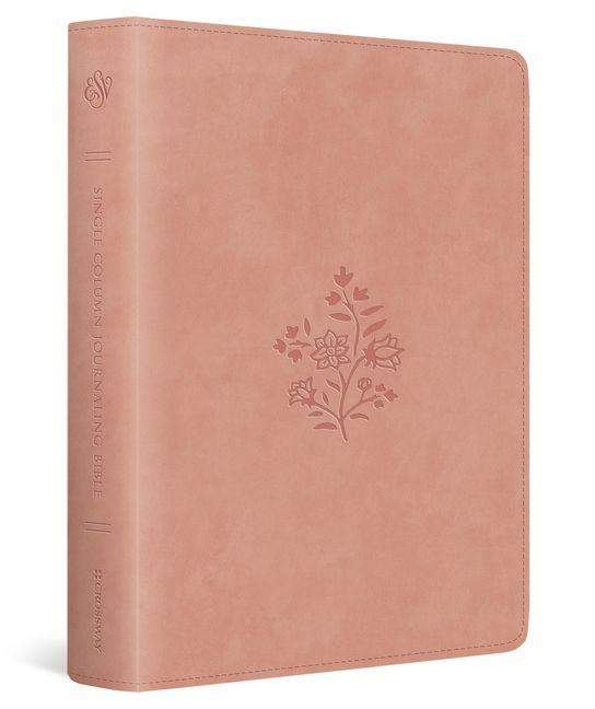 Vorderes Coverbild ESV Single Column Journaling Bible (Trutone, Blush Rose, Wildflower Design)