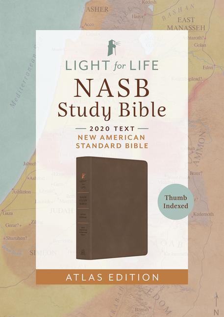 Vorderes Coverbild The Light for Life NASB Study Bible--Atlas Edition [Thumb Indexed] (Mocha Brown)