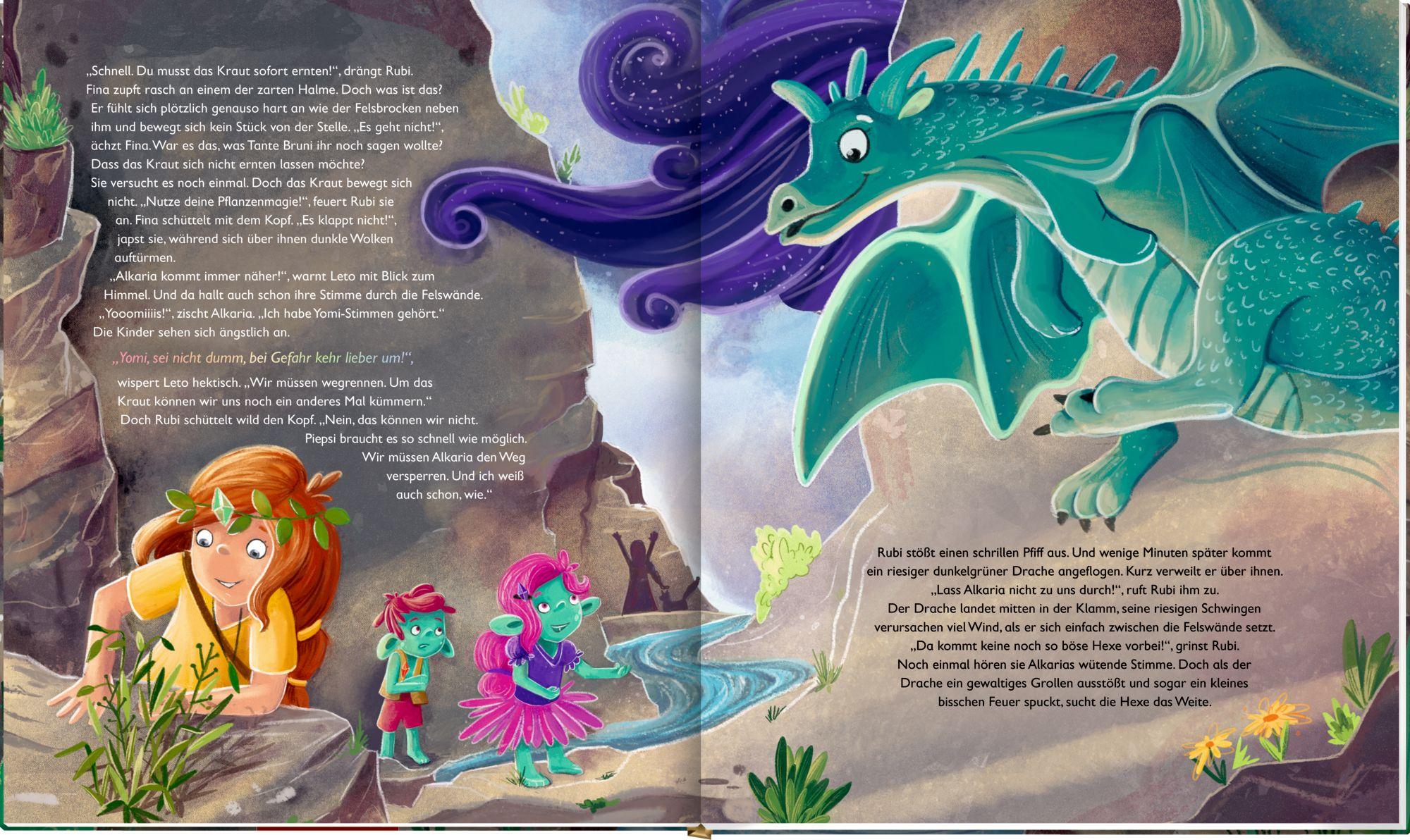 Beispielinhalt (Bild) Fina & die Yomis - Das magische Hexenkraut (Bd. 2)