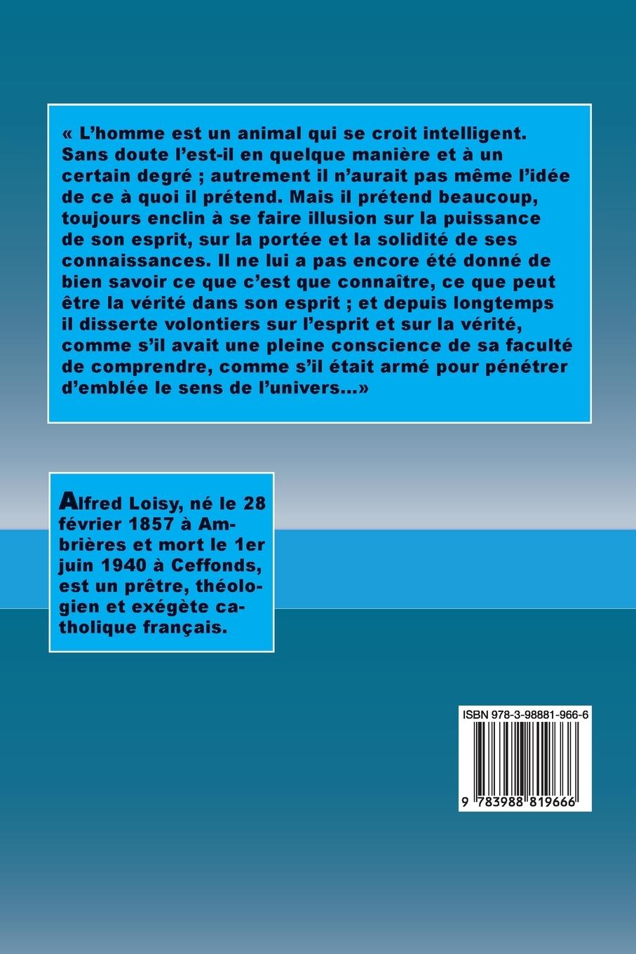 Rückseitencover De la discipline intellectuelle