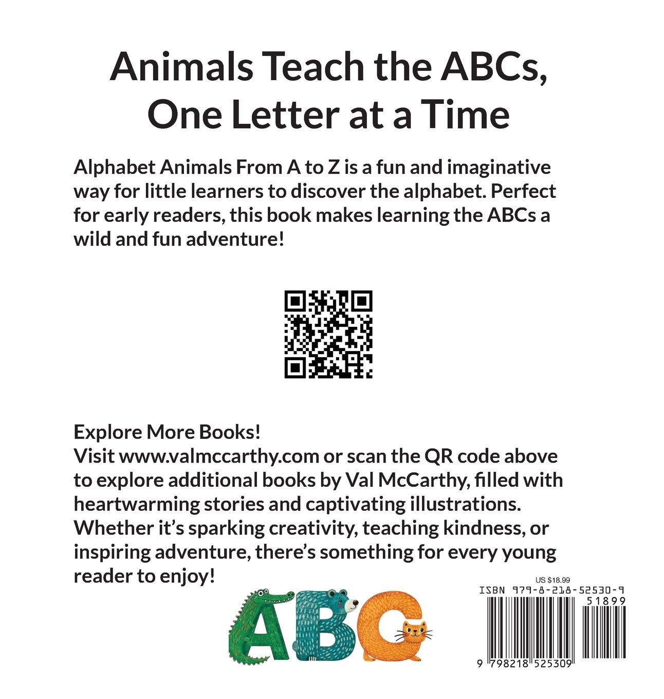 Rückseitencover Alphabet Animals From A to Z