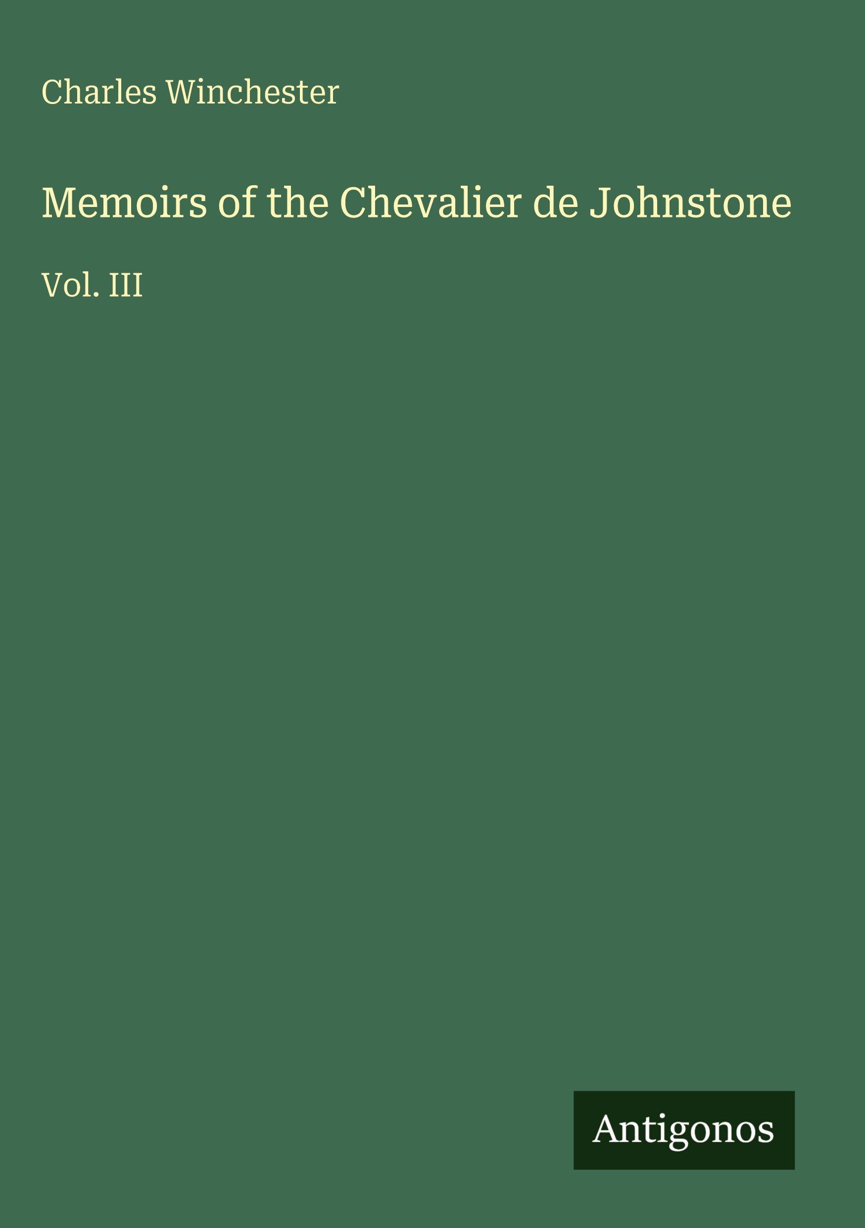 Vorderes Coverbild Memoirs of the Chevalier de Johnstone