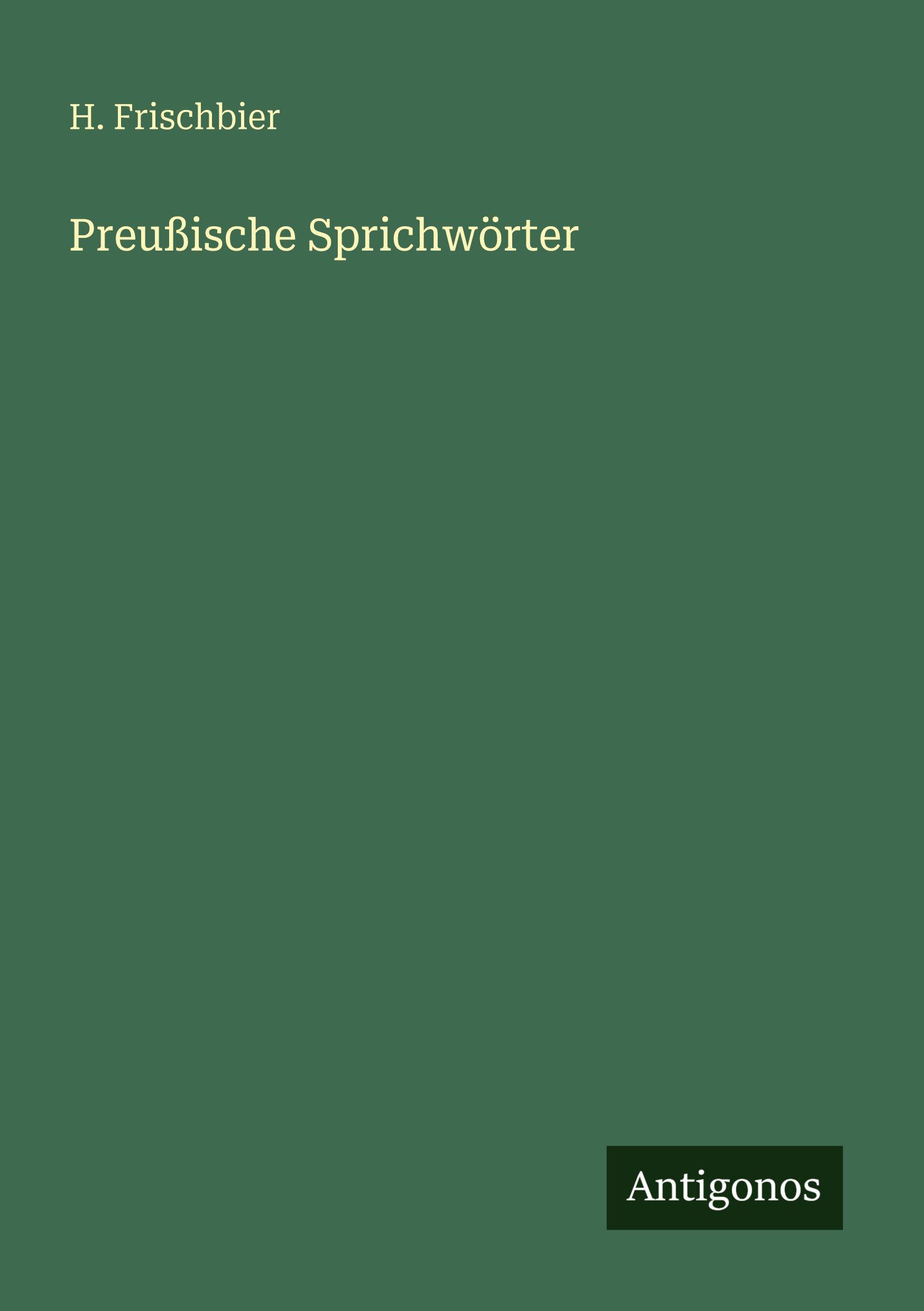 Vorderes Coverbild Preußische Sprichwörter