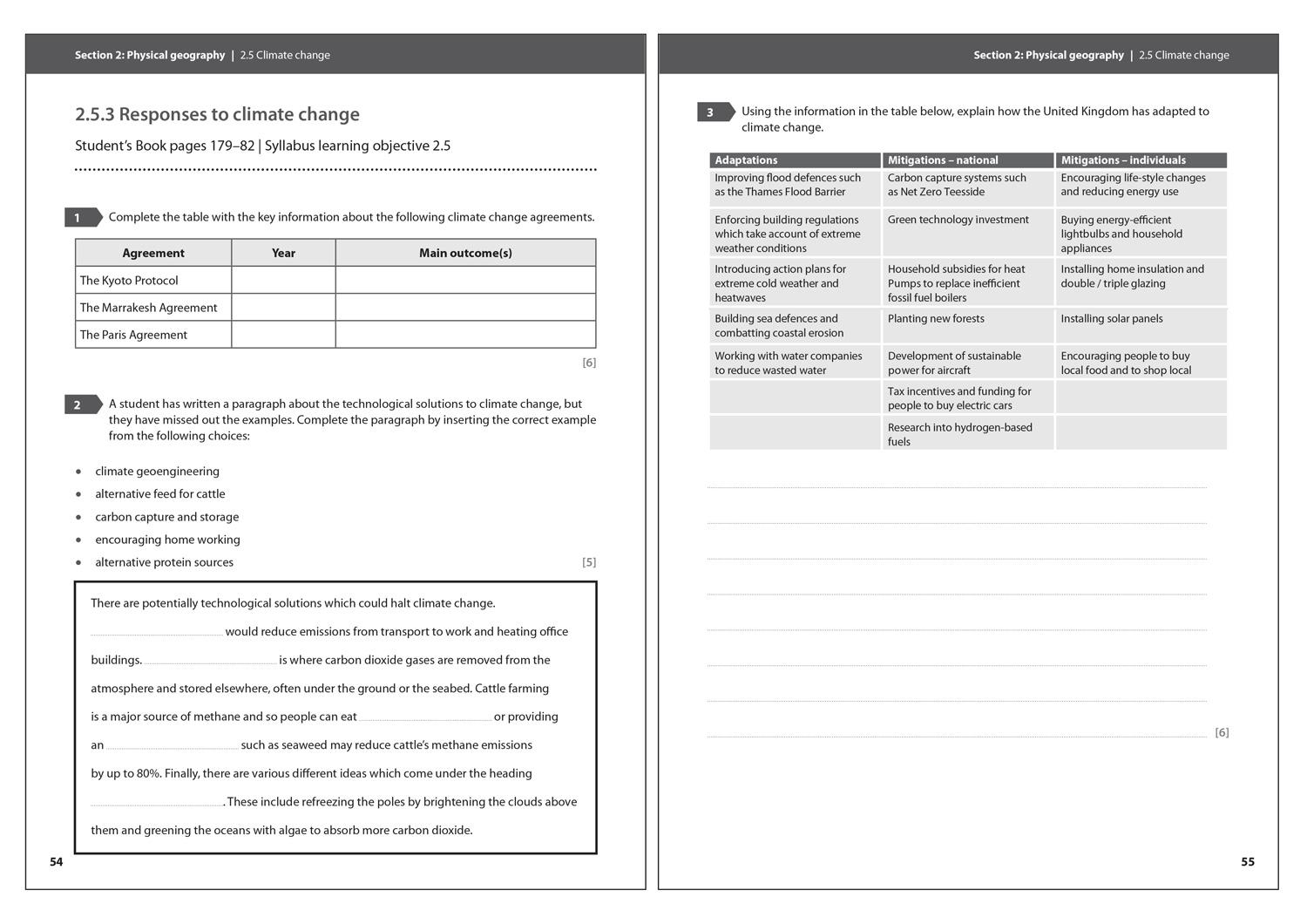 Beispielinhalt (Bild) Cambridge IGCSE(TM) Geography Workbook