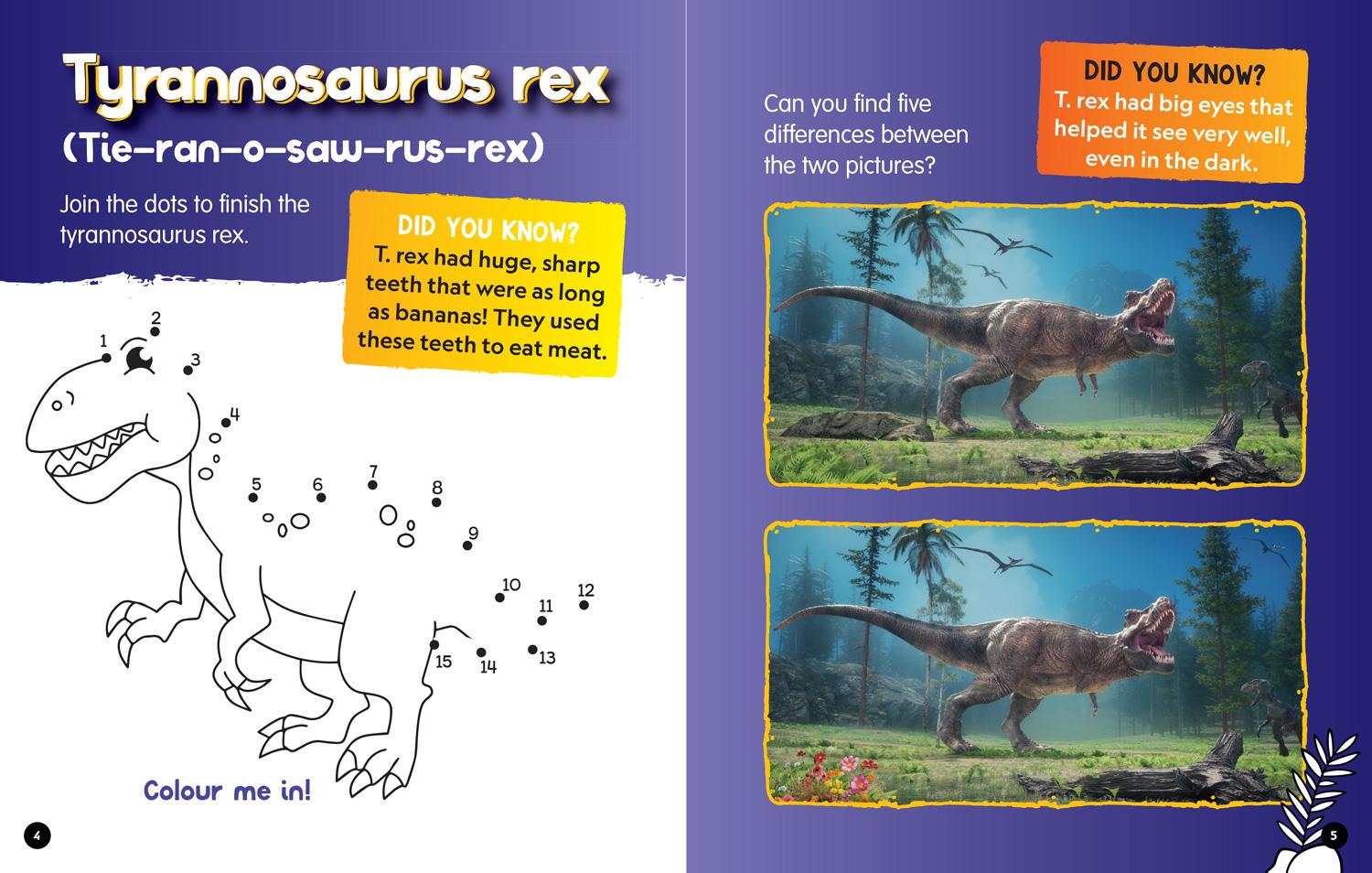 Beispielinhalt (Bild) First Dinosaurs Activity and Colouring Book