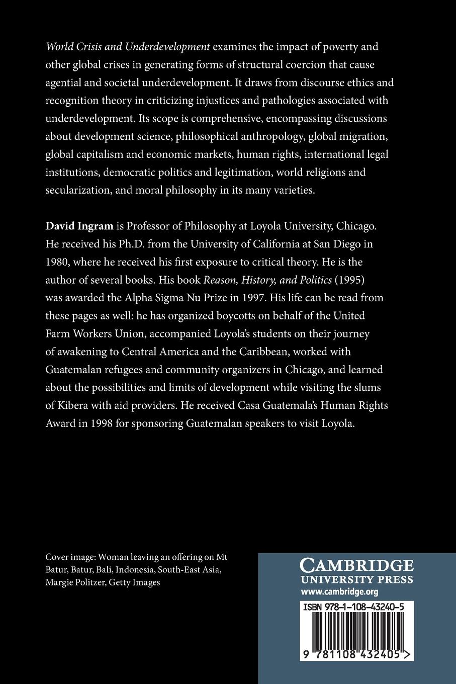 Rückseitencover World Crisis and Underdevelopment