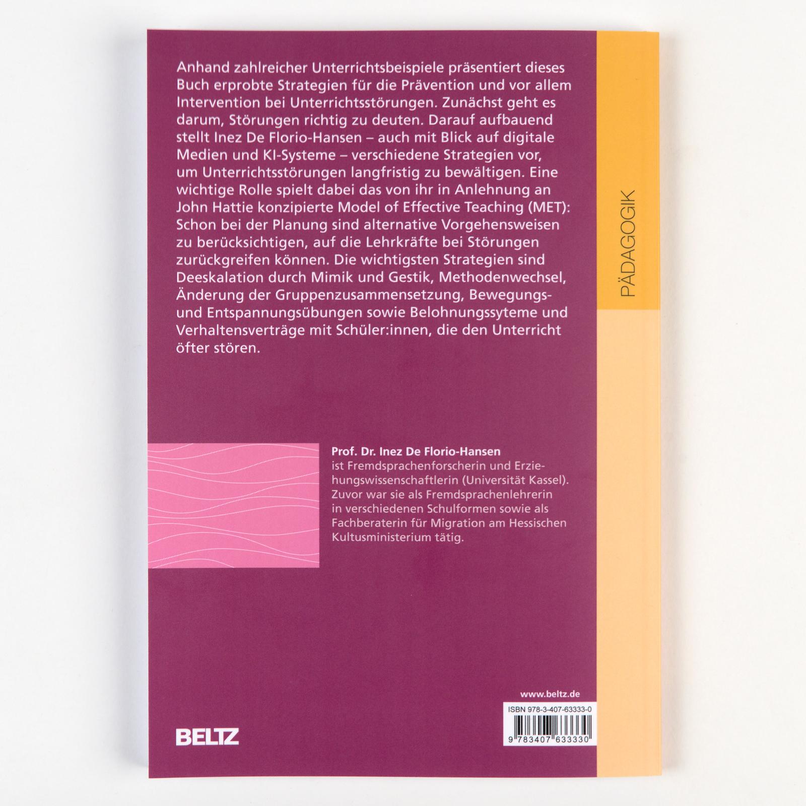 Rückseitencover Unterrichtsstörungen konstruktiv begegnen