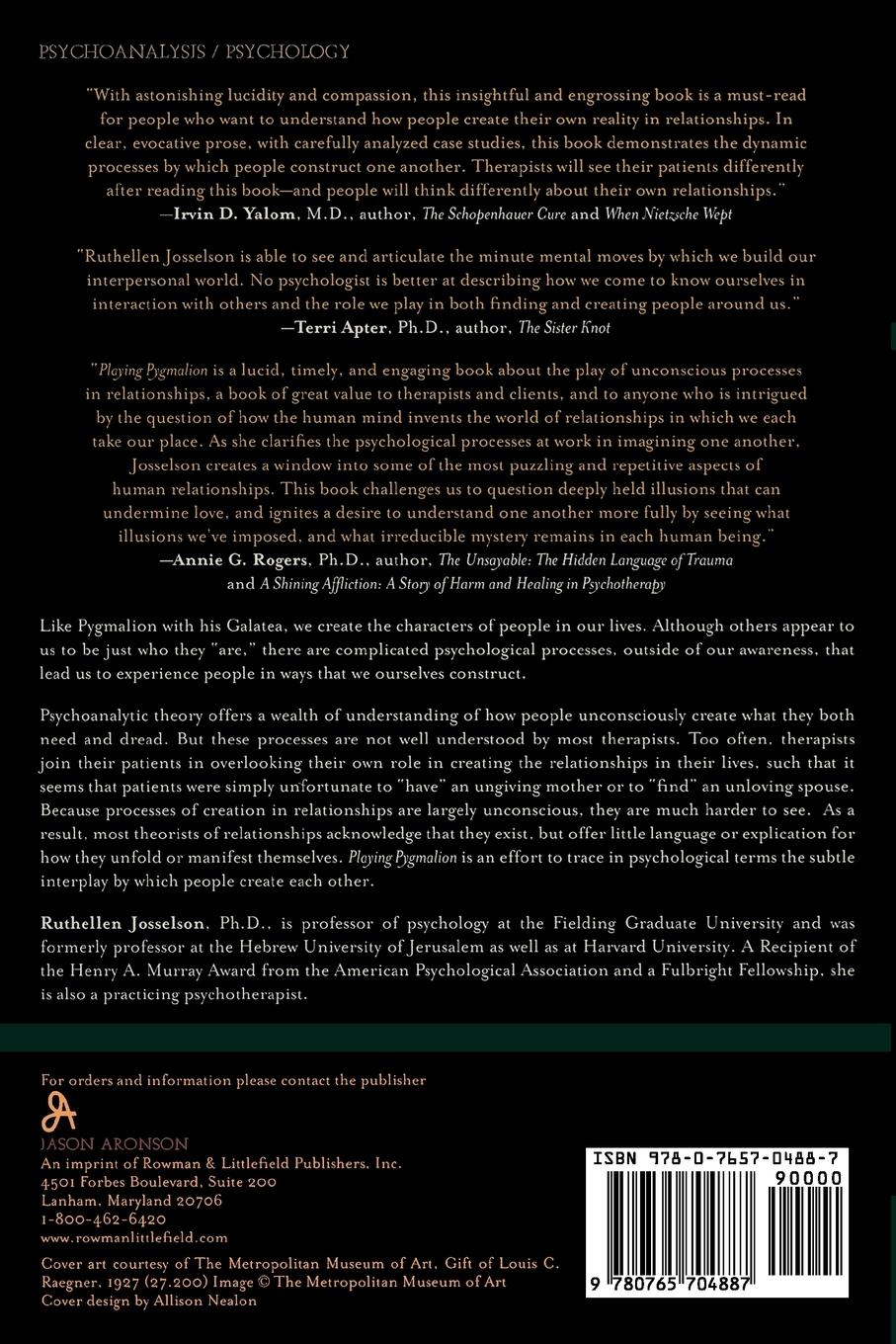 Rückseitencover Playing Pygmalion