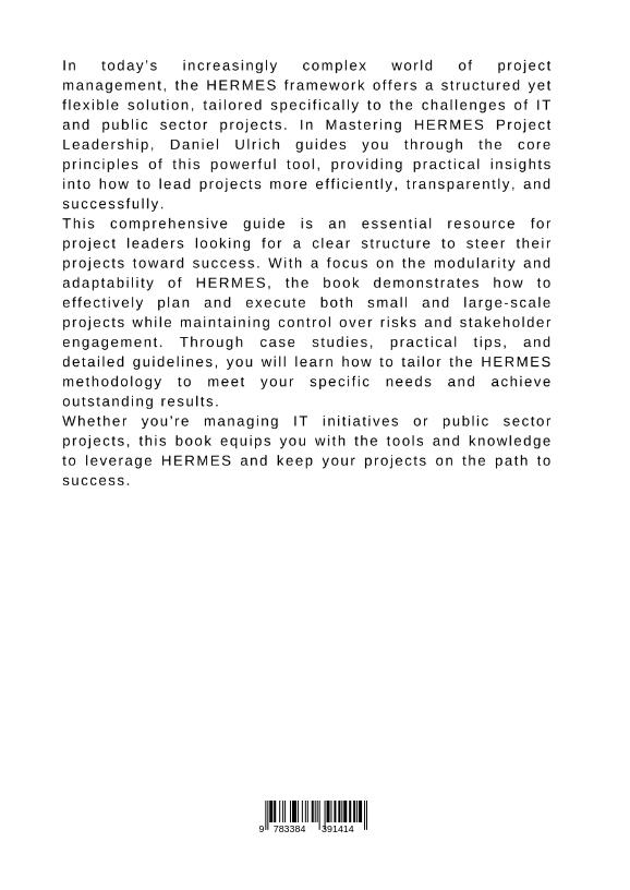 Rückseitencover Mastering HERMES Project Leadership:  A Comprehensive Guide