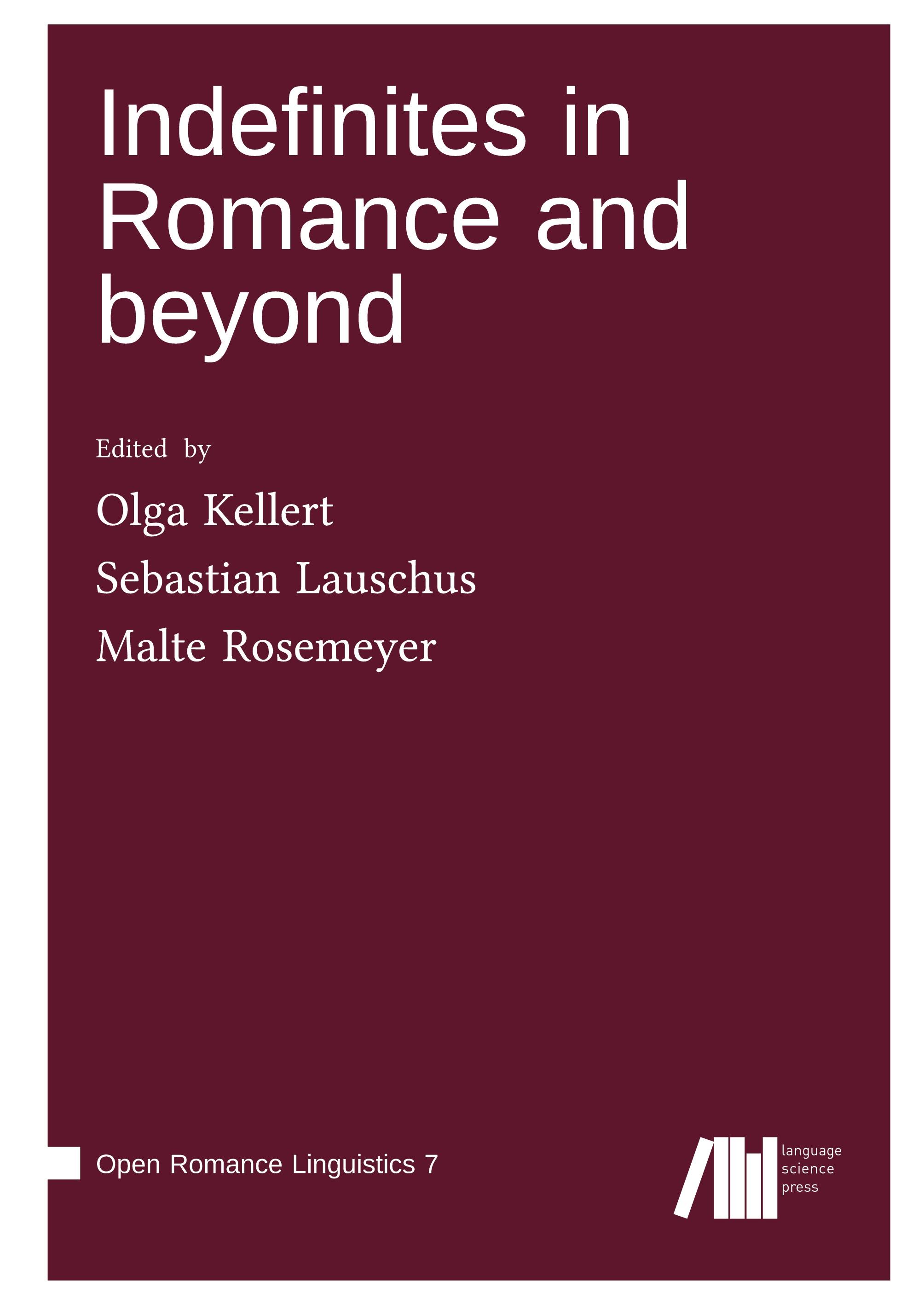 Vorderes Coverbild Indefinites in Romance and beyond