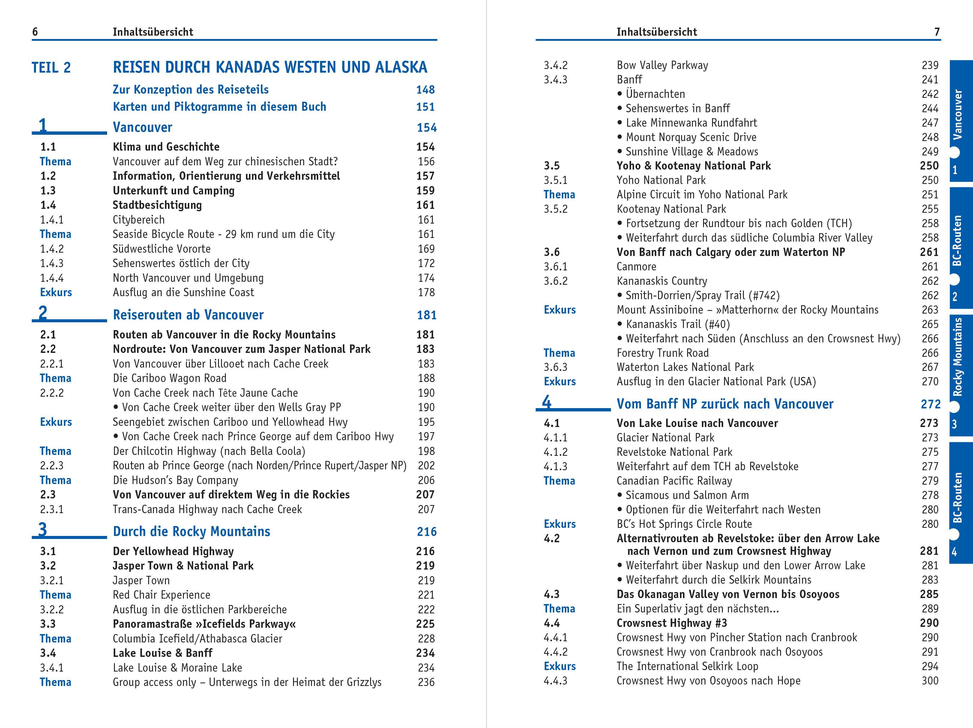 Beispielinhalt (Bild) Reise Know-How Reiseführer Kanada Westen mit Alaska